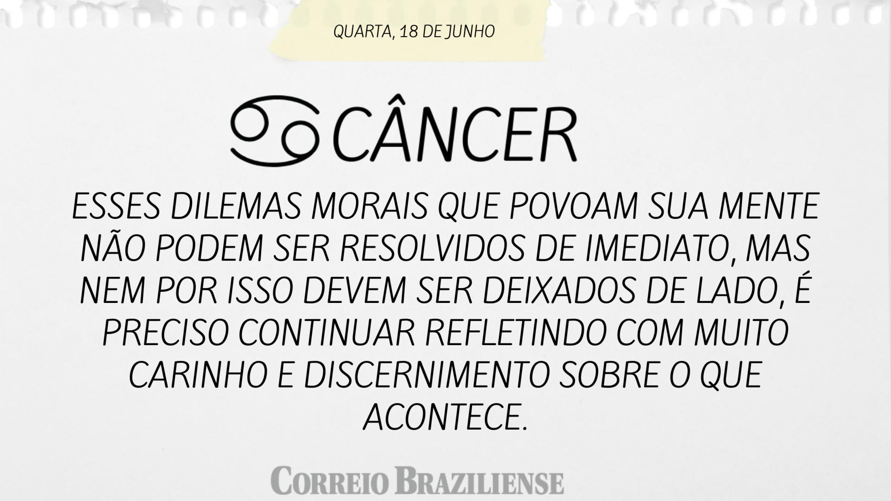 Horóscopo | 18 de junho