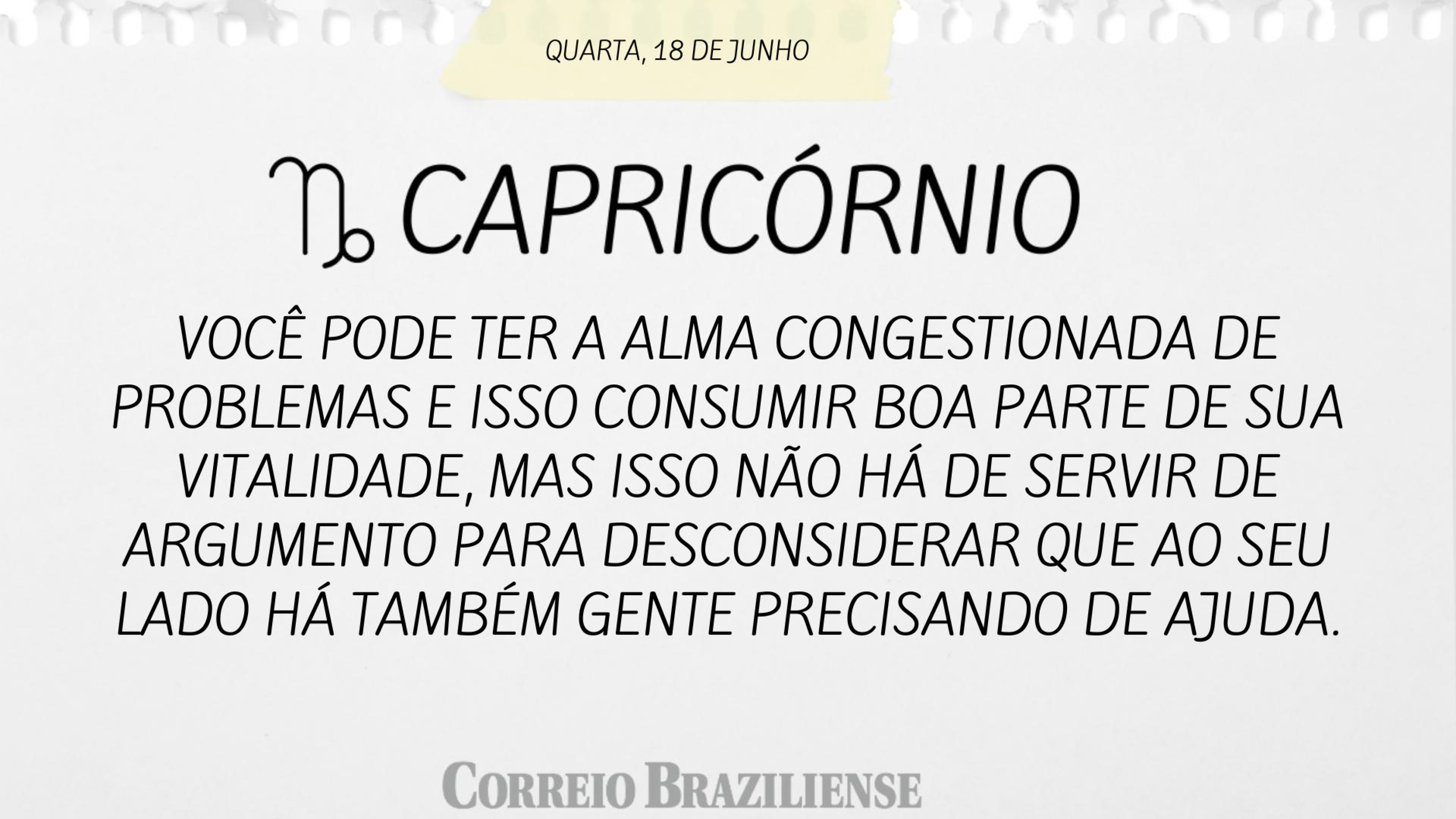 Horóscopo | 18 de junho