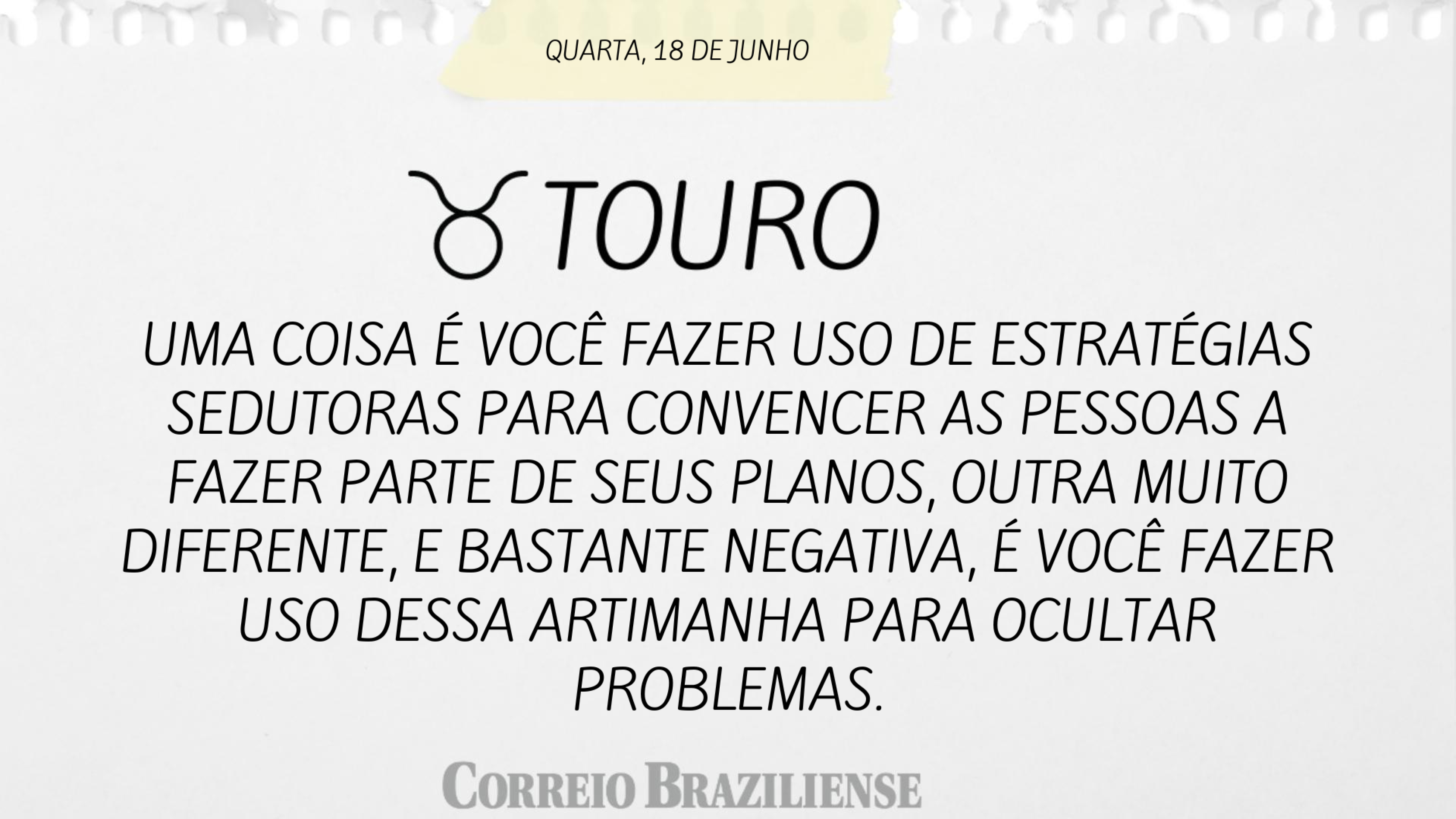 HorÃ³scopo | 18 de junho 