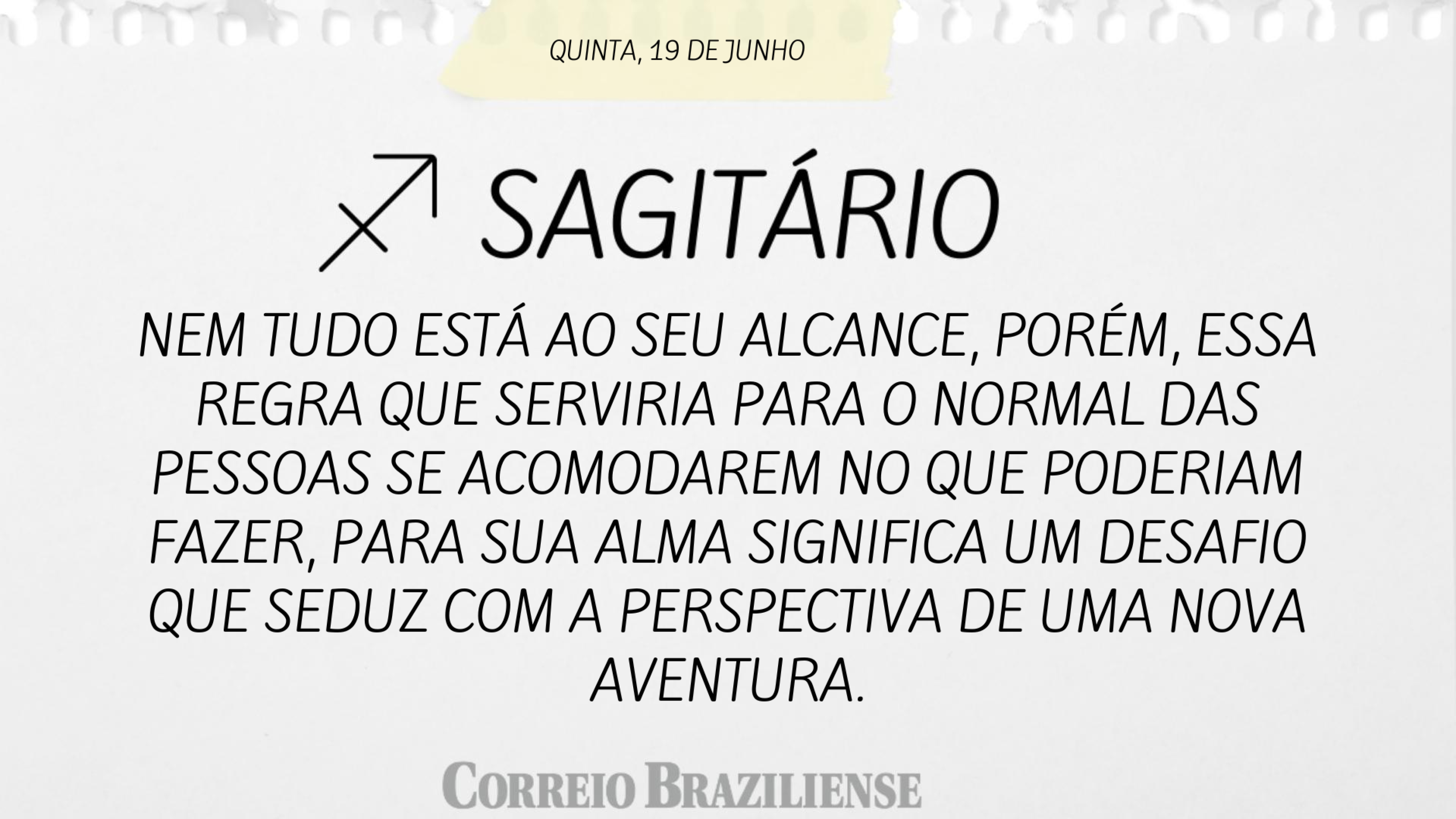 Horóscopo 19 de junho