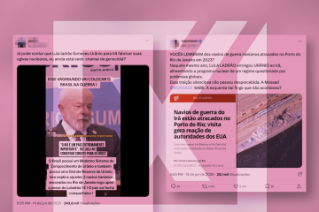 Postagens descontextualizam fala de Lula sobre tratado com Irã; acordo feito no Conselho de Segurança da ONU não previa fornecimento de urânio e foi rejeitado pelos EUA em 2010. -  (crédito: Reprodução/Comprova)