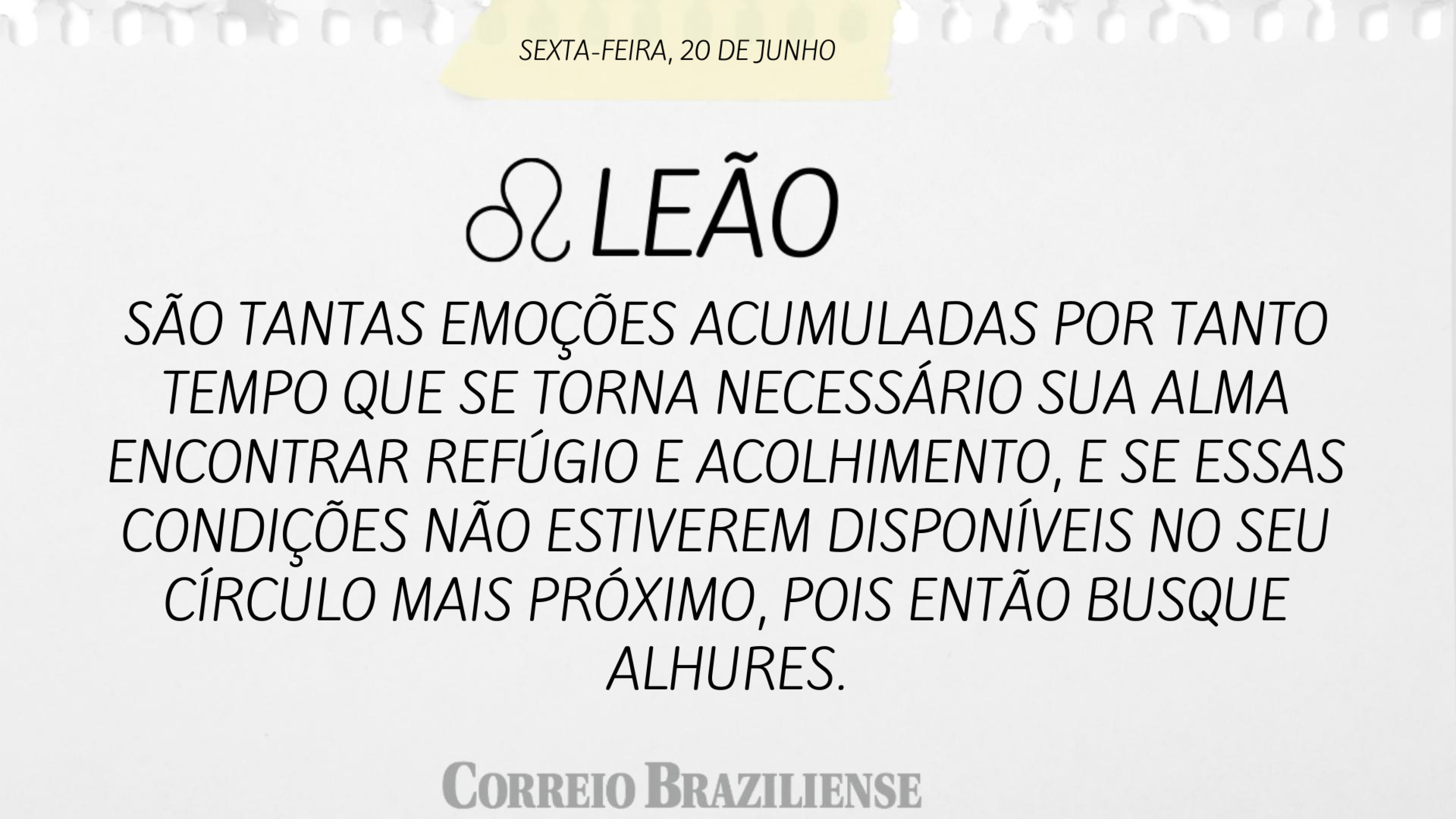 Horóscopo desta sexta-feira