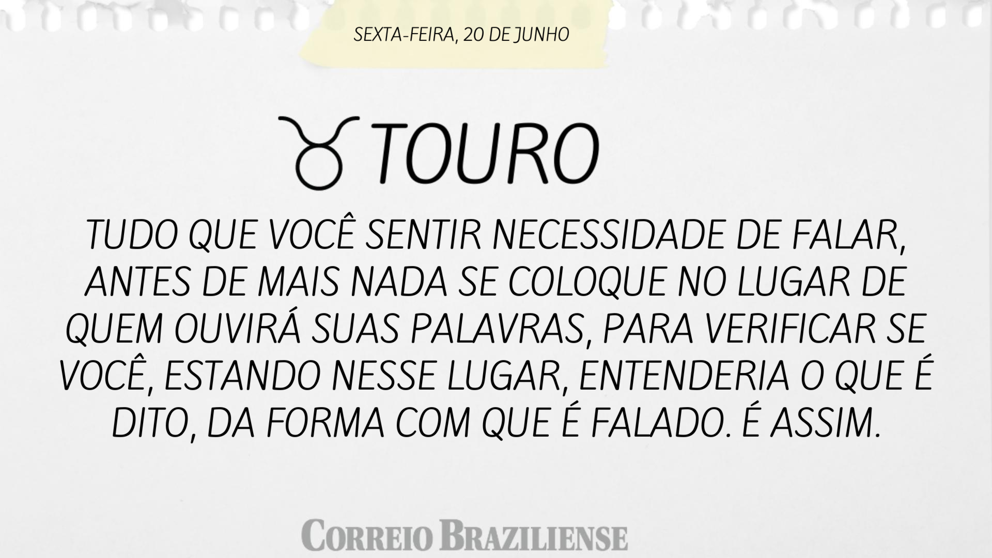 Horóscopo desta sexta-feira