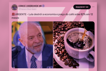 O aumento no preço do café nos últimos meses se deve a safras abaixo do esperado e questões climáticas, sem relação direta com medidas do governo Lula (PT), ao contrário do que sugere um post publicado na rede social X. -  (crédito: Reprodução/Comprova)