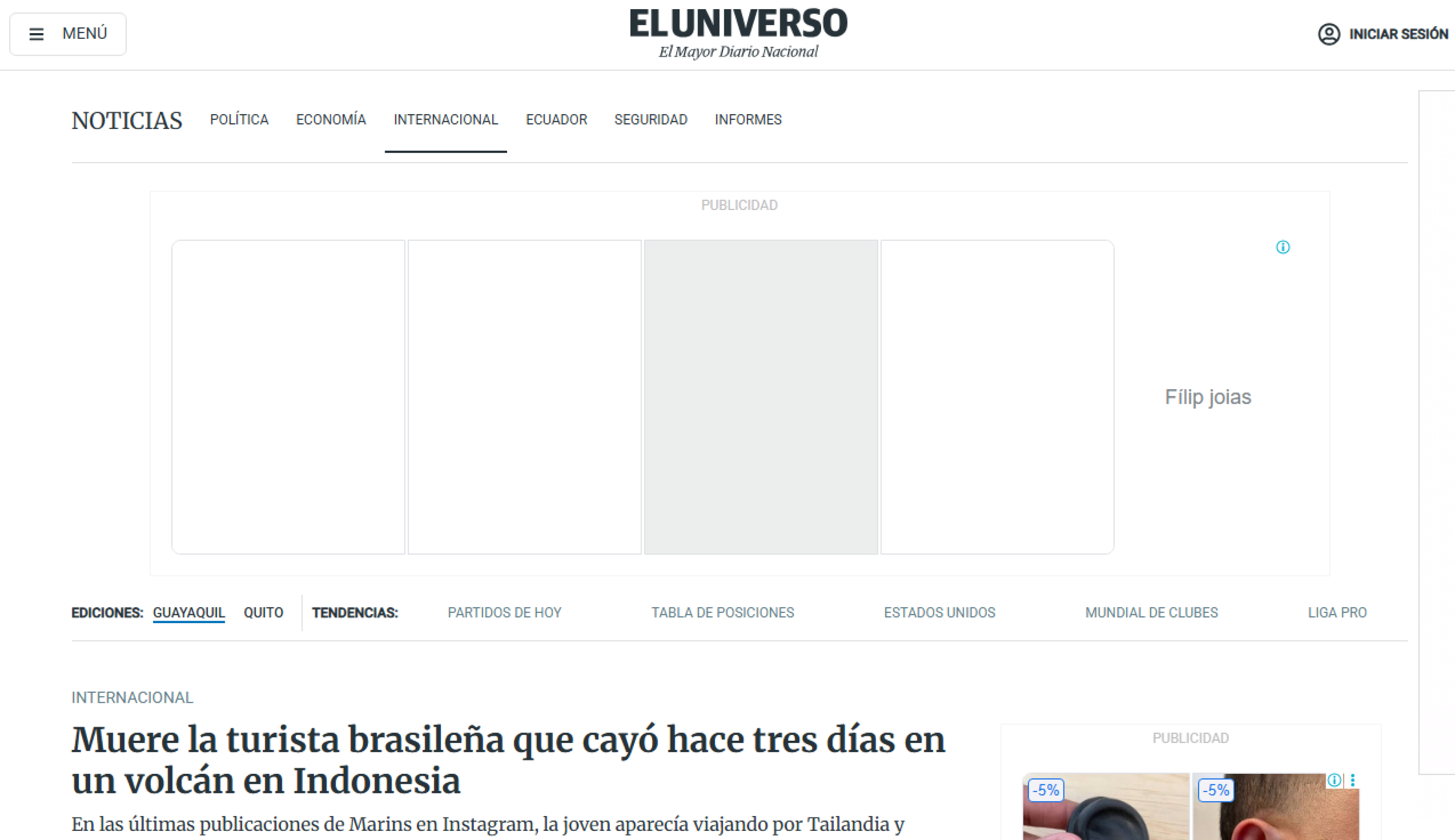 Imprensa internacional repercute morte de brasileira em trilha na Indonésia