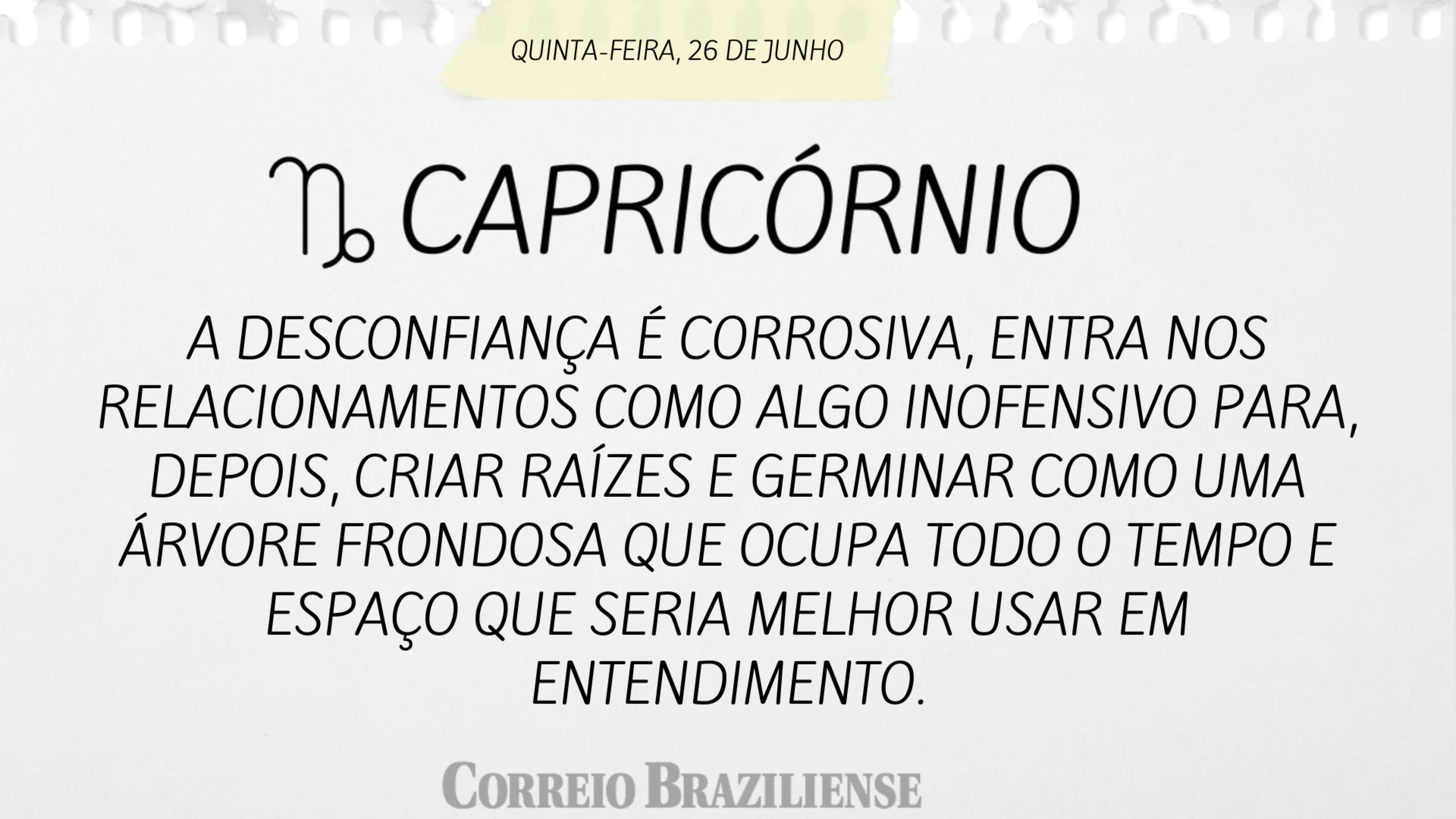 Horóscopo | 26 de junho