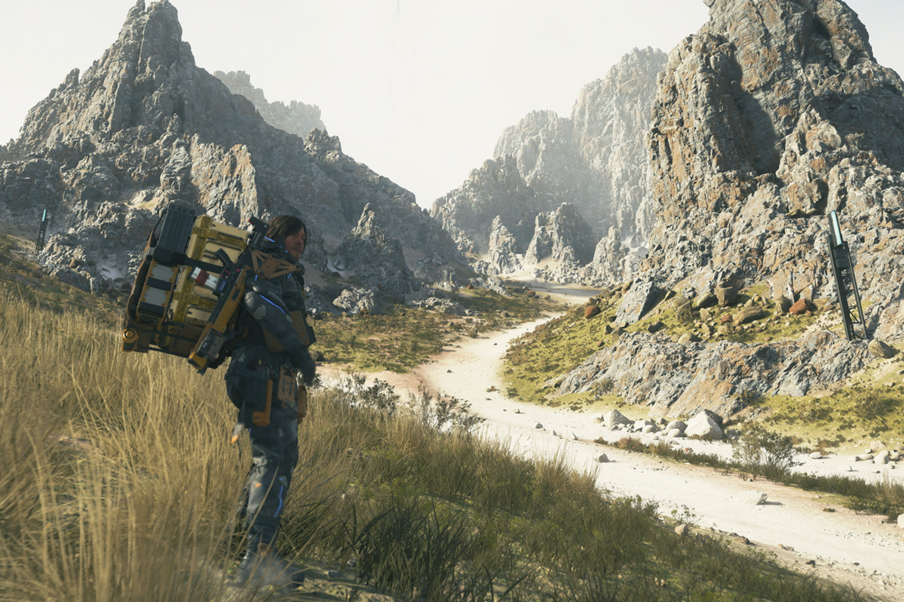 A geografia dos espaços onde Sam viaja são absurdas em visual e em construçã, mostrando o esmero da equipe de Kojima com o ambiente no qual o jogador vai passar.