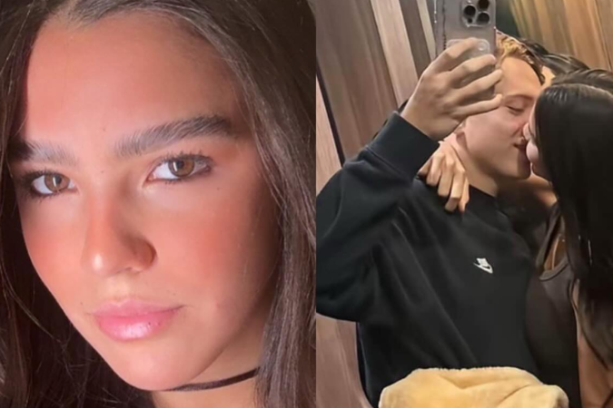 Ex de Benício Huck, Duda Guerra aparece aos beijos com novo namorado -  (crédito: Redes Sociais)