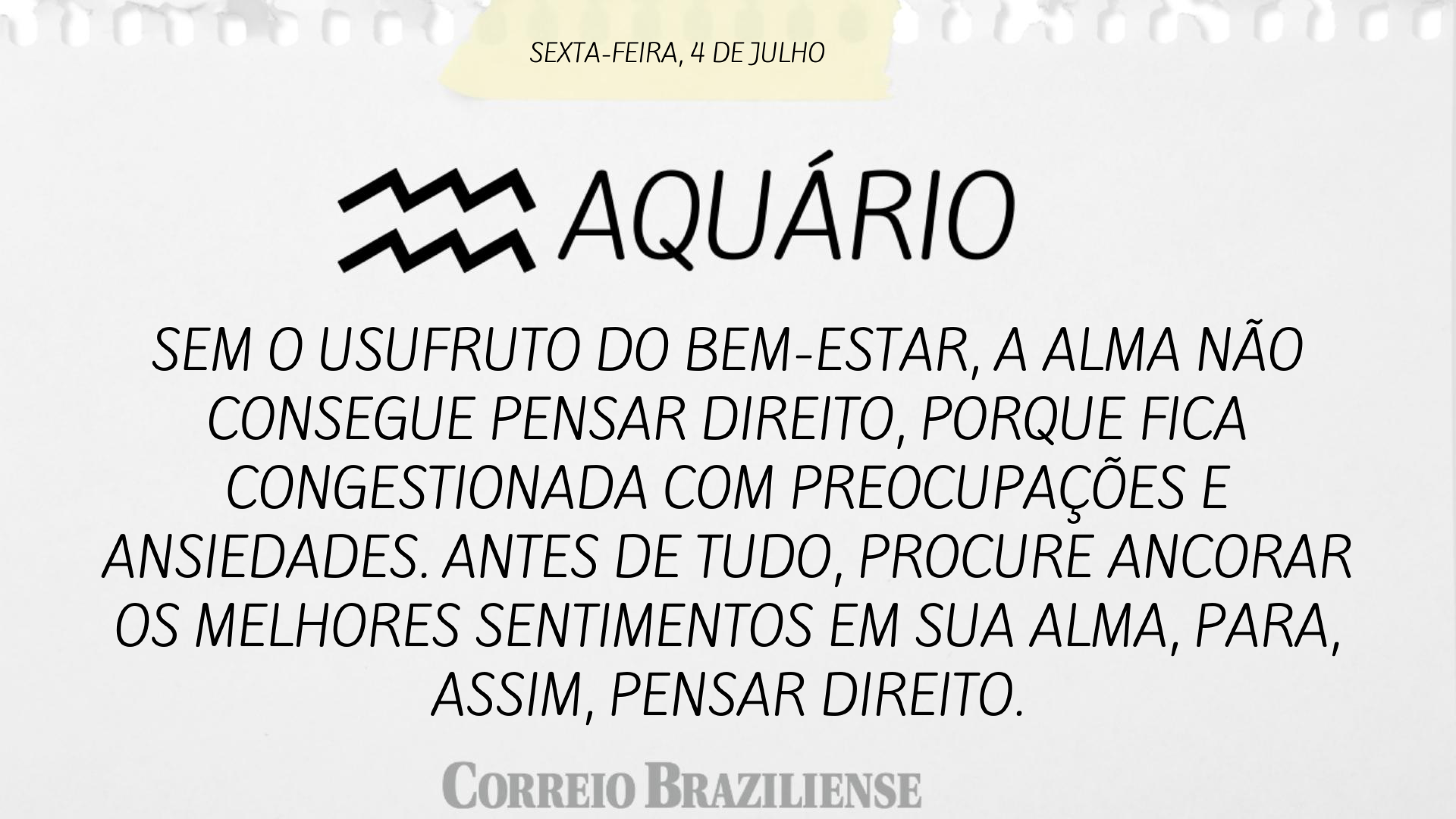 Horóscopo 4/7