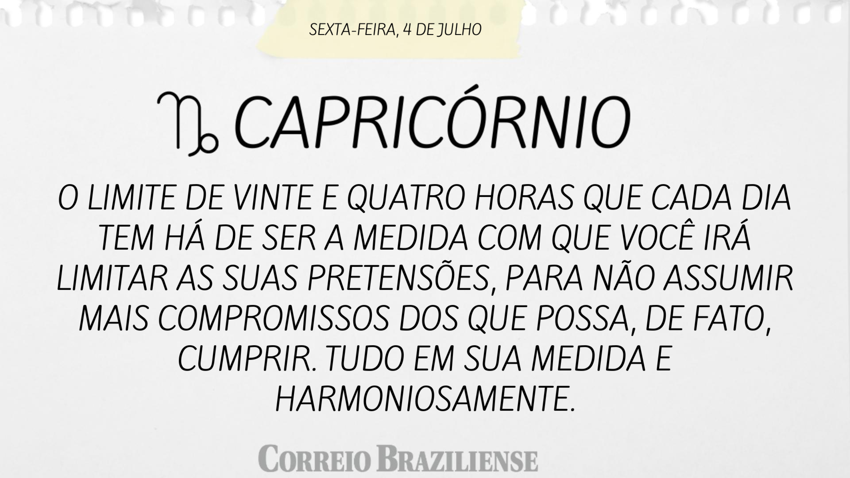 Horóscopo 4/7