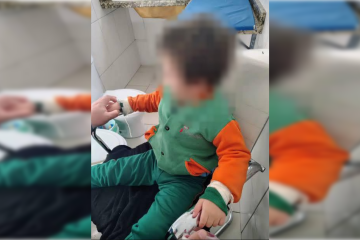 Criança de 4 anos é encontrada amarrada em banheiro de uma escolinha particular em Araucária -  (crédito: Reprodução/Redes Sociais)