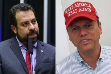 Boulos aciona PGR para abertura de inquérito contra Tarcísio	 -  (crédito: Zeca Ribeiro/Câmara dos Deputados e Reprodução/Redes sociais)