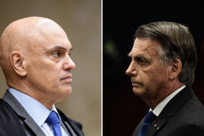 Na segunda-feira (21/7), Bolsonaro apareceu em um vídeo publicado nas redes sociais do seu filho Eduardo, mostrando a tornozeleira eletrônica -  (crédito: Reuters)