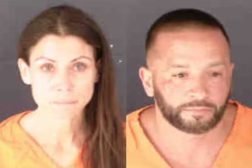 Na foto, Trista Reilly (à esquerda) e Christopher Drew Arnold (à direita) -  (crédito: Reprodução/Sarasota County Sheriff’s Office)