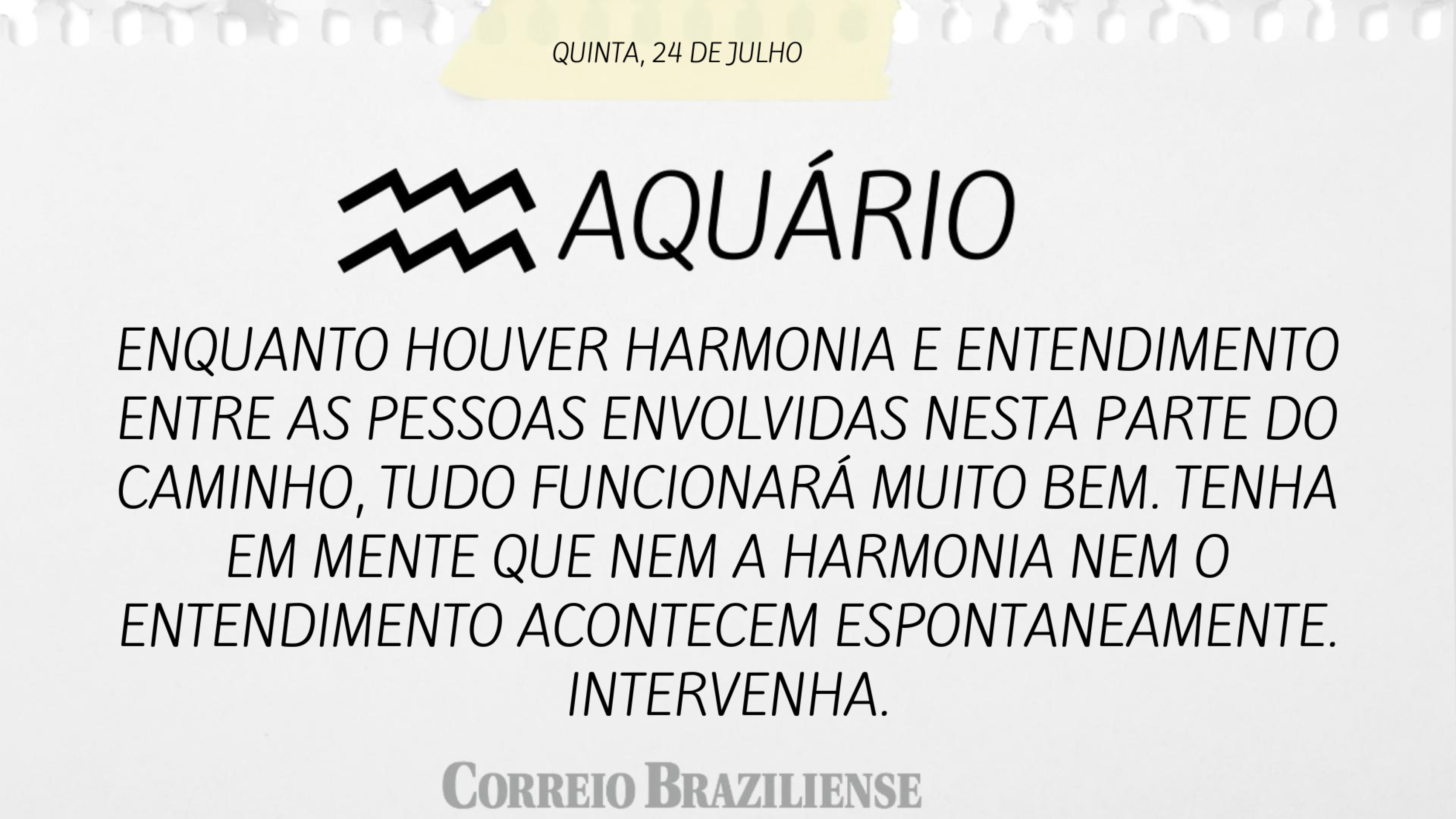AQU&Aacute;RIO | 24 DE JULHO