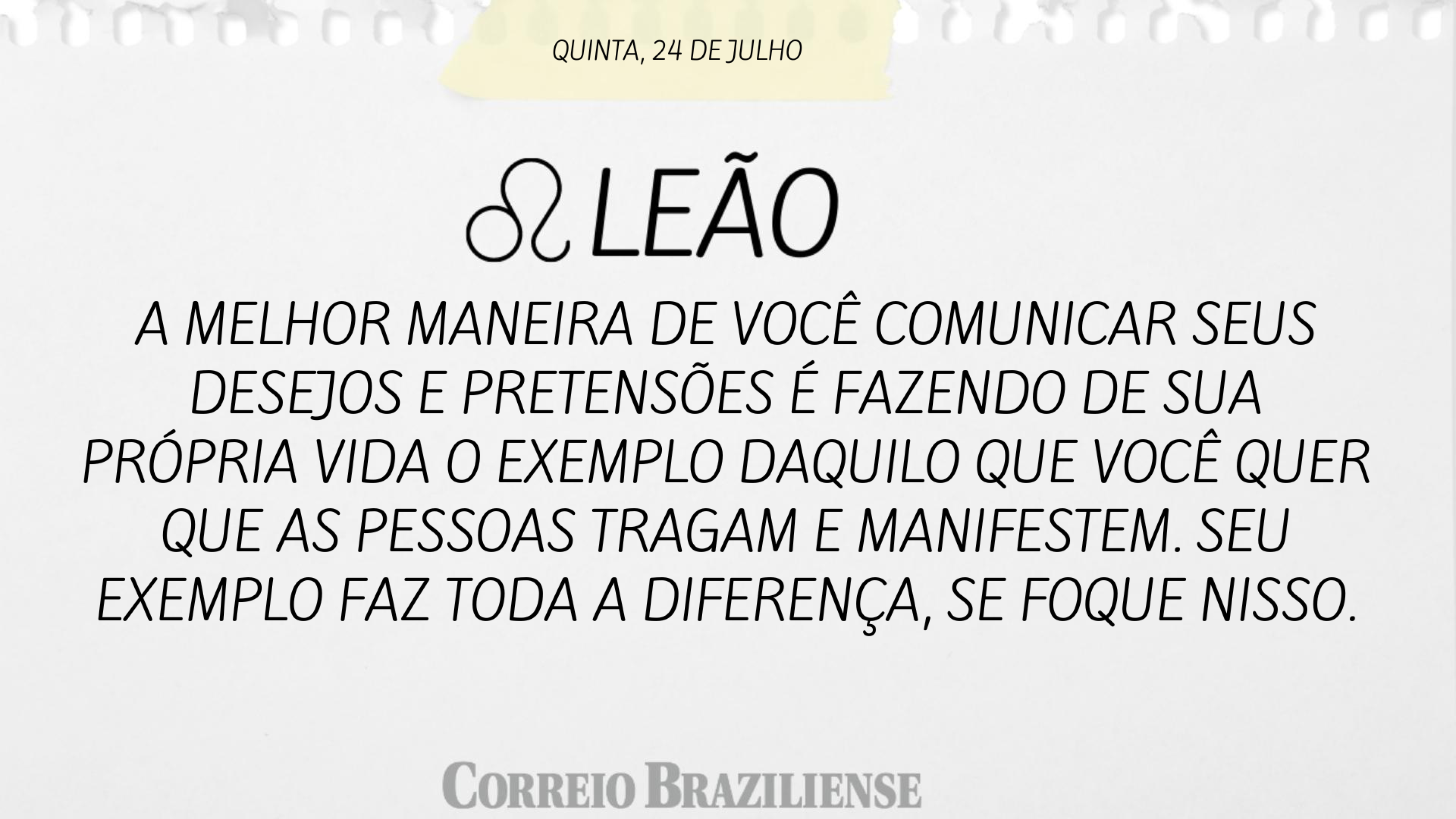 LE&Atilde;O | 24 DE JULHO