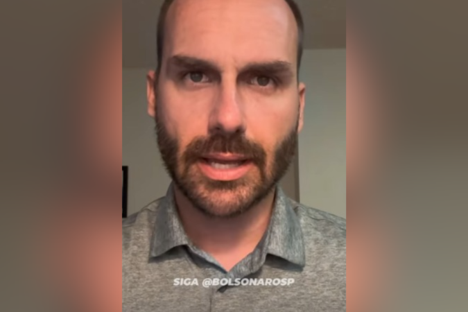 Segundo Eduardo Bolsonaro, Moraes antecipa uma condenação sem que haja investigação formal encerrada ou julgamento - (crédito: Reprodução Instagram) Segundo Eduardo Bolsonaro, Moraes antecipa uma condenação sem que haja investigação formal encerrada ou julgamento - (crédito: Reprodução Instagram)