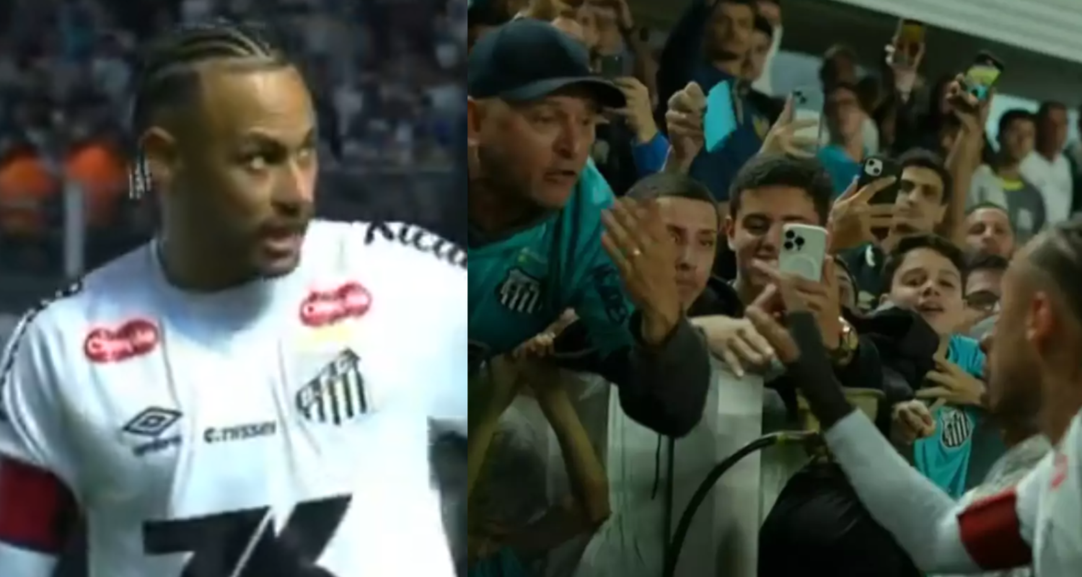 Neymar bate-boca com torcedor em campo e clima esquenta Neymar bate-boca com torcedor em campo e clima esquenta