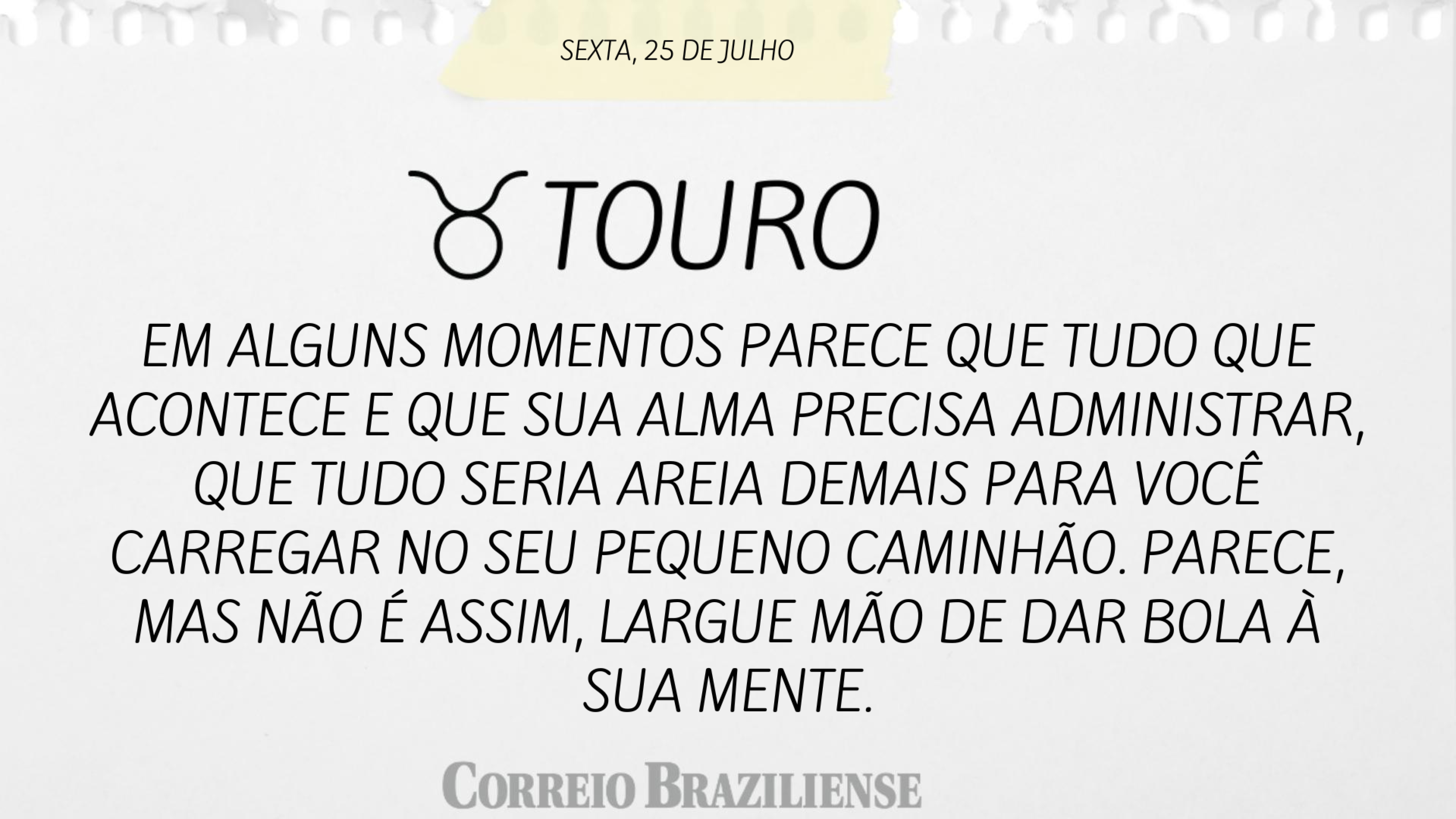 TOURO | 25 DE JULHO