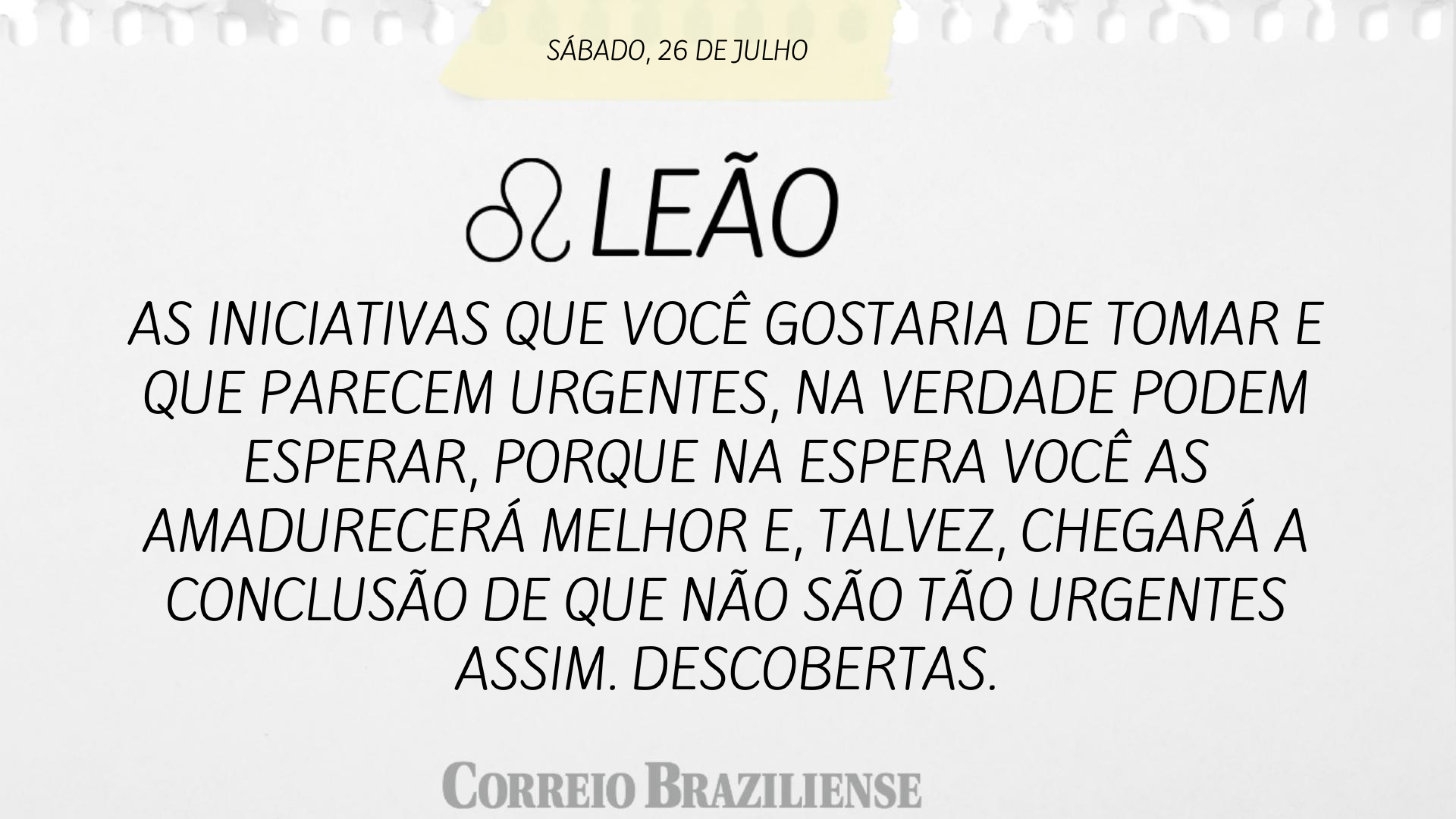 LEÃO | 26 DE JULHO
