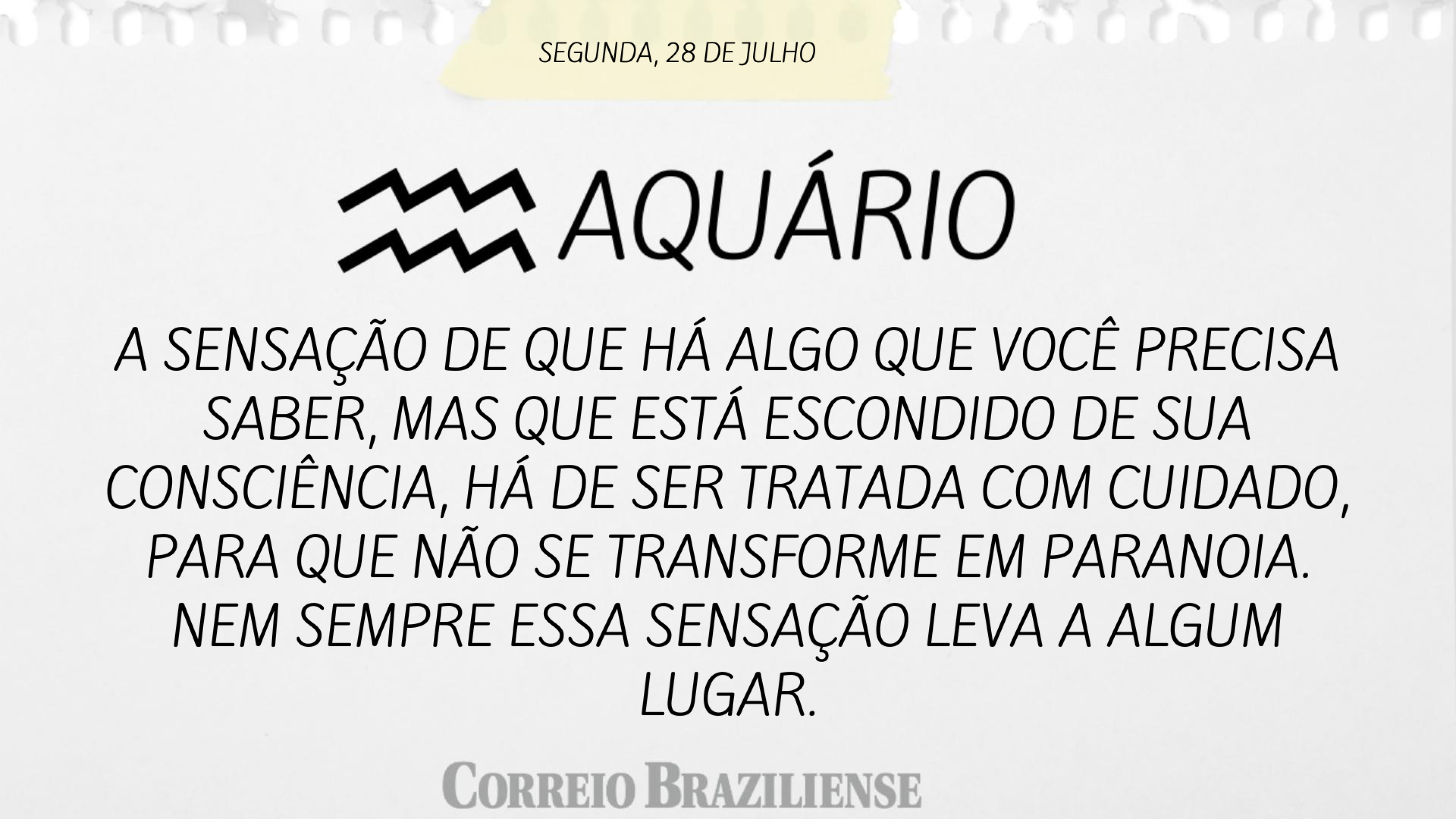 AQU&Aacute;RIO | 28 DE JULHO