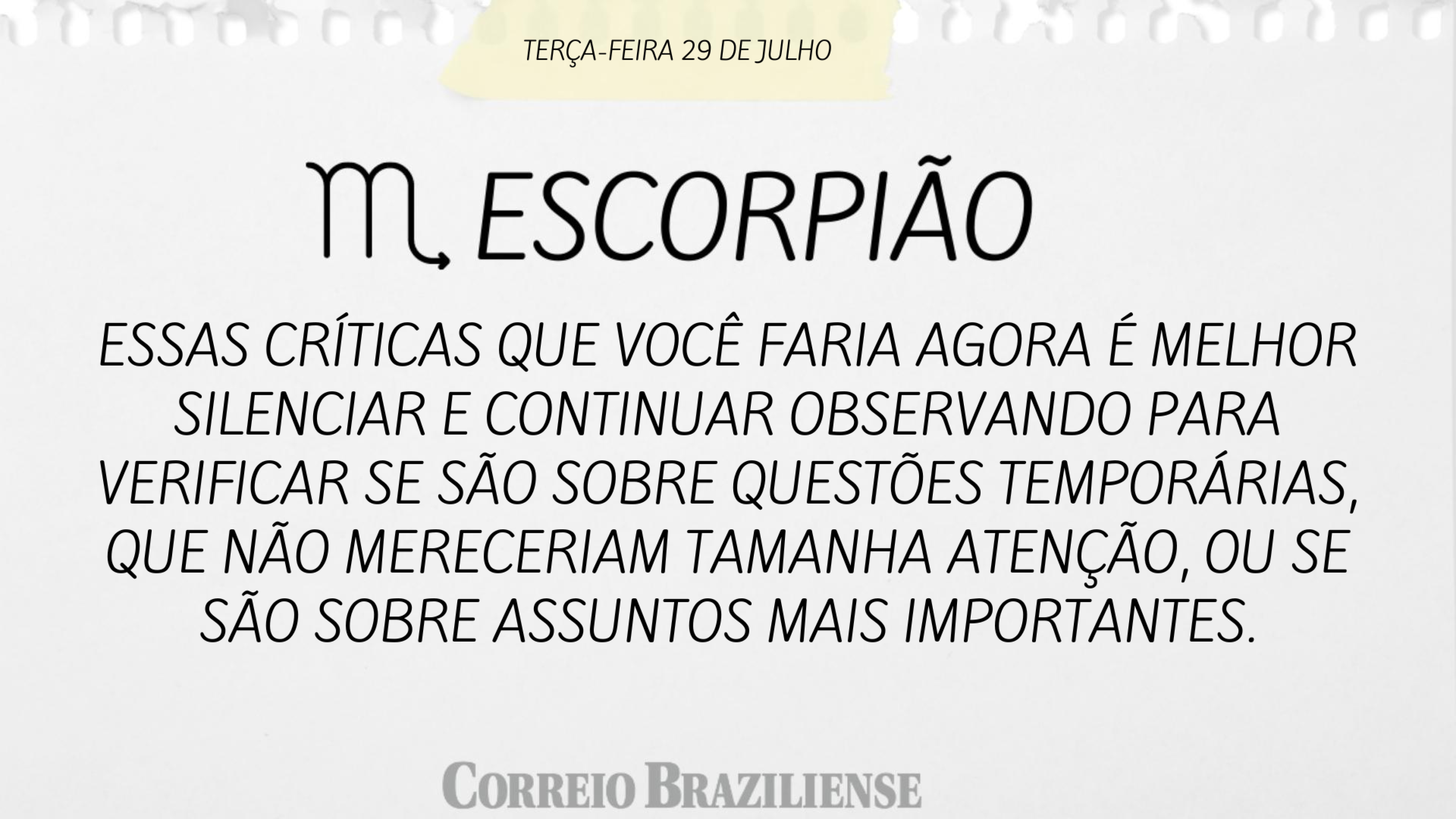 Confira o horóscopo desta terça