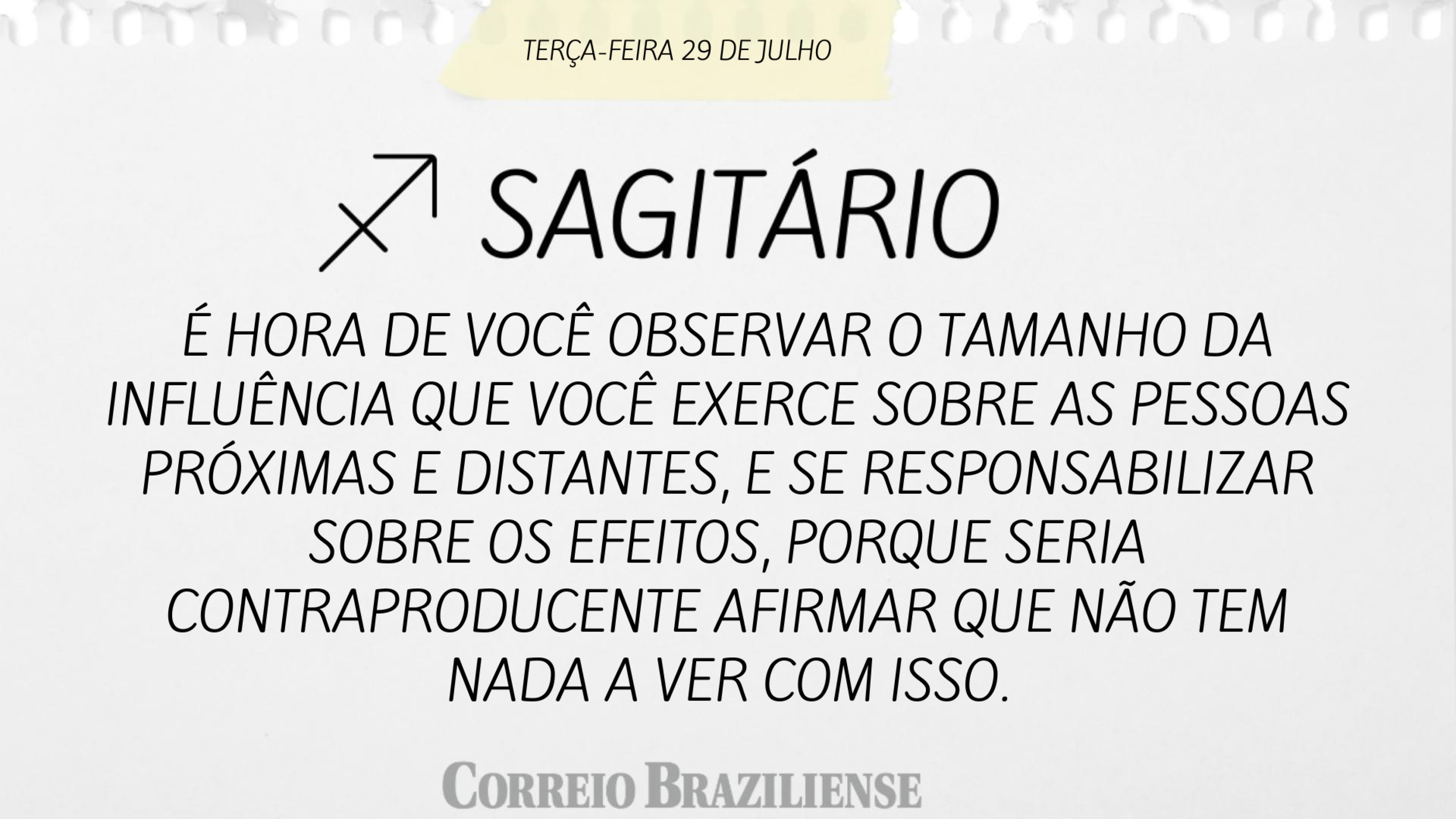 Confira o horÃ³scopo desta terÃ§a