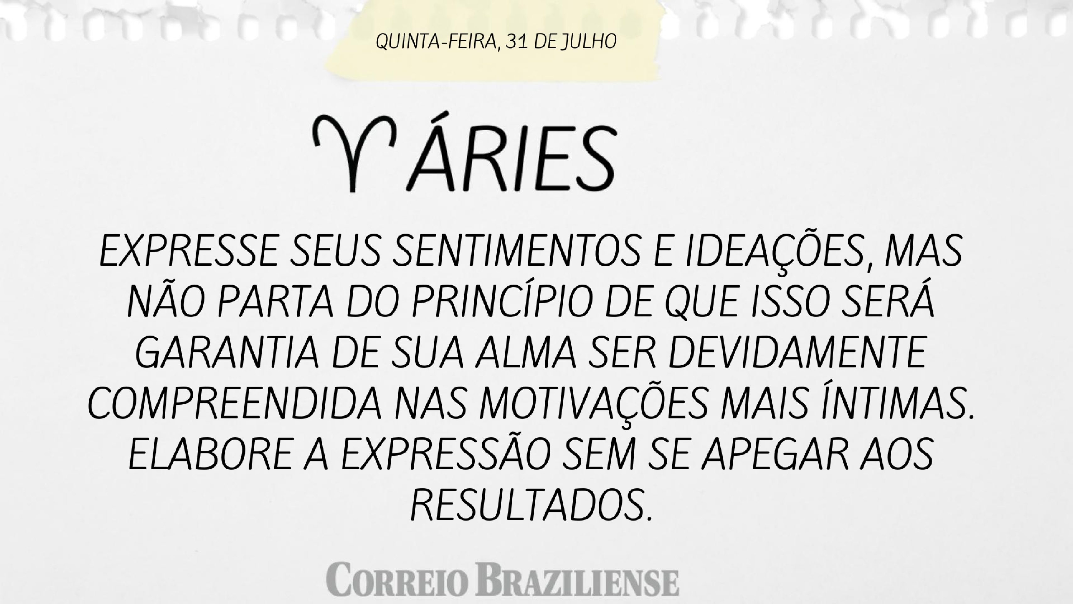 Confira o horóscopo desta quinta