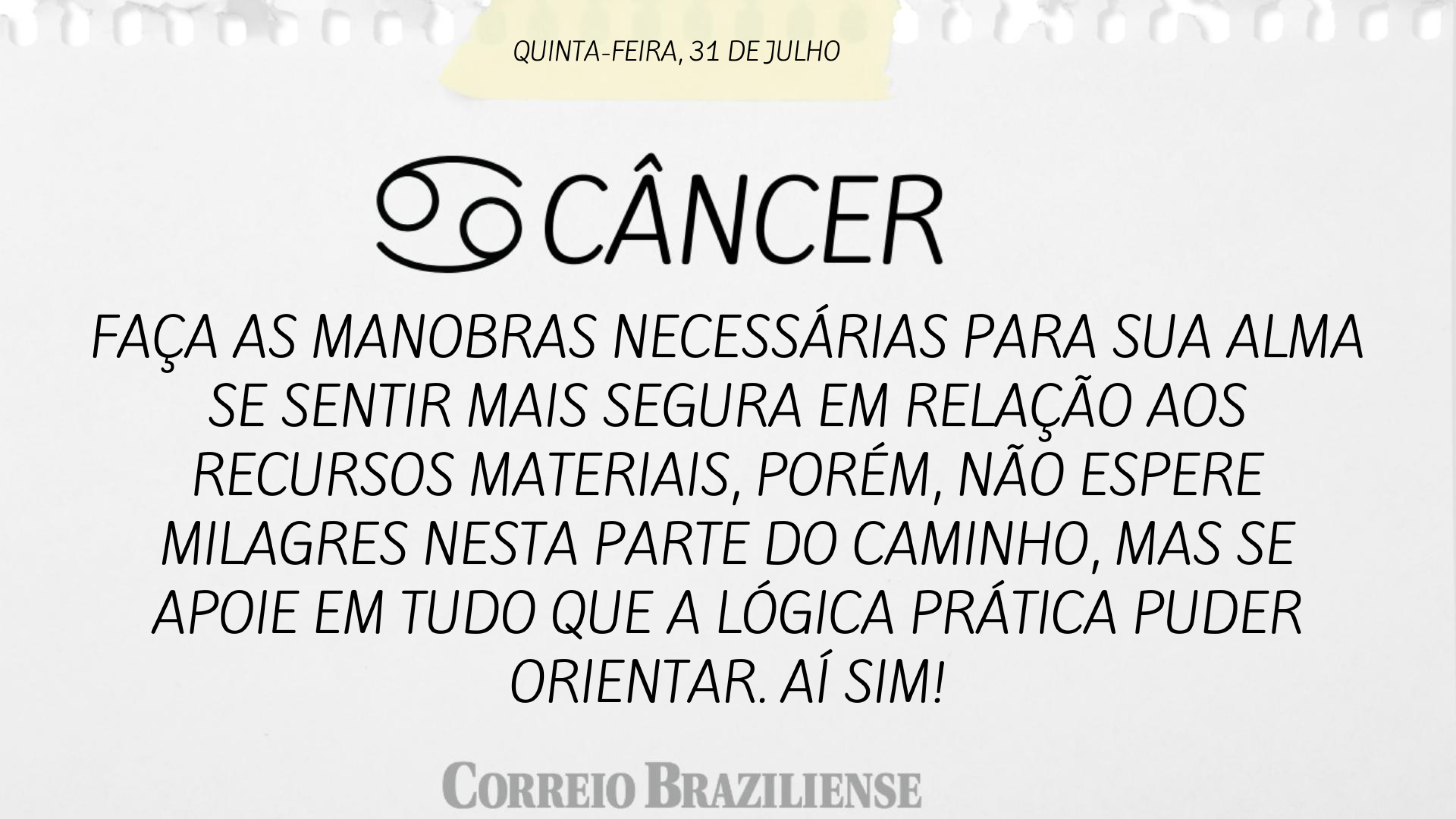 Confira o horóscopo desta quinta