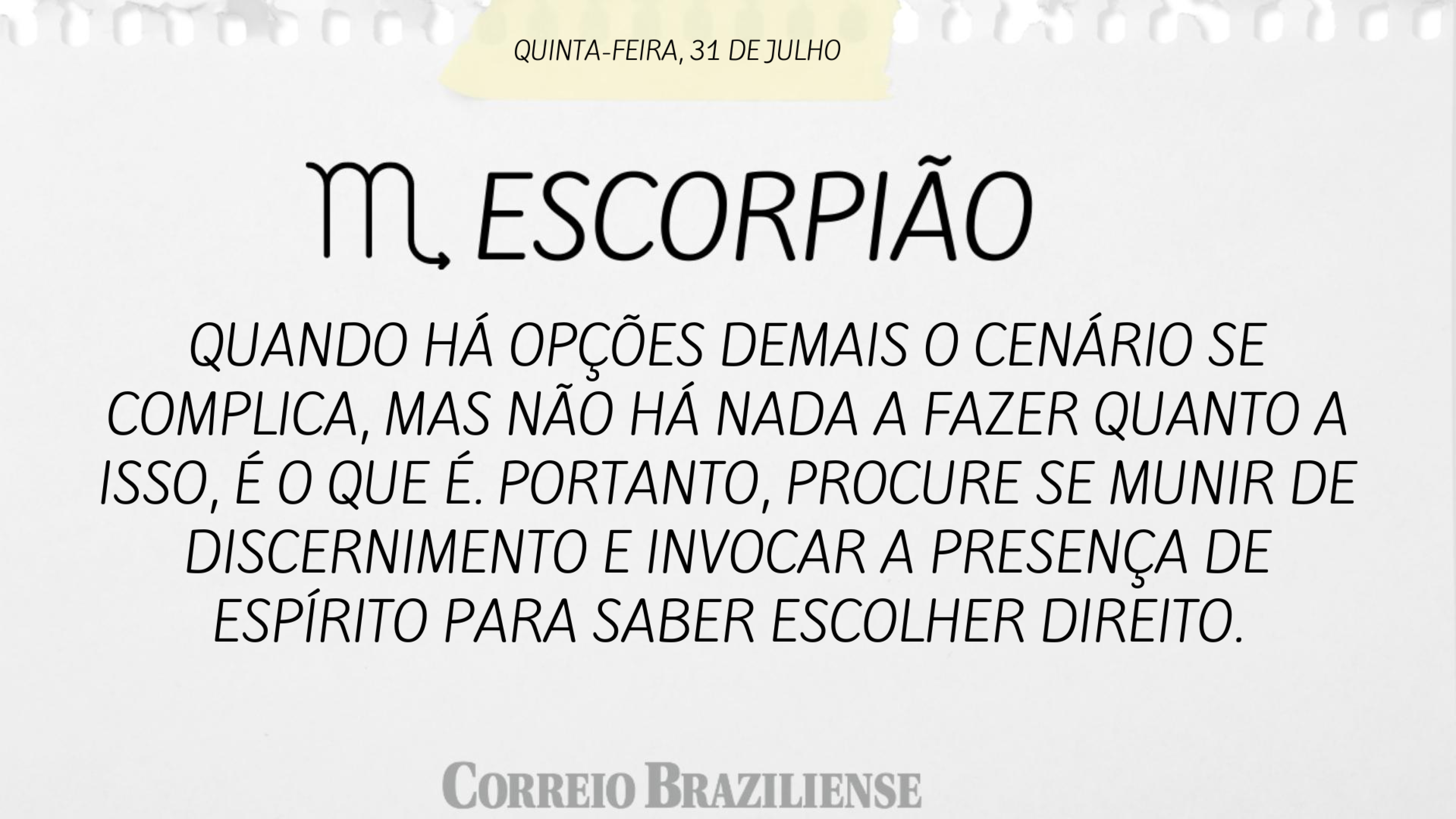 Confira o horóscopo desta quinta