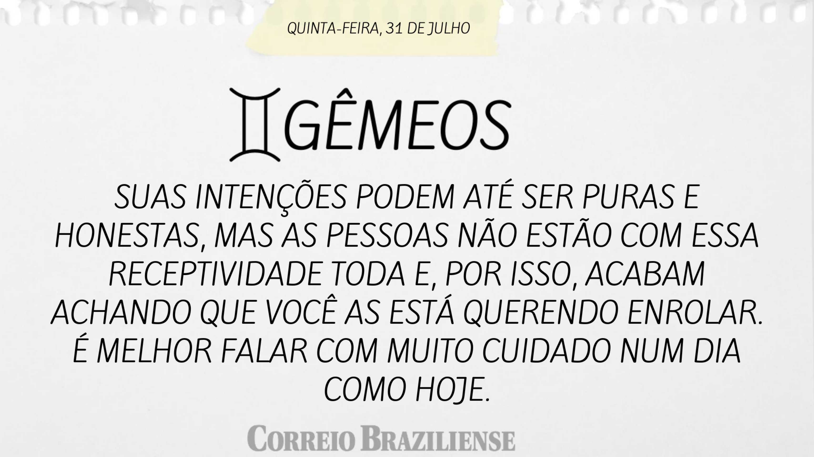 Confira o horóscopo desta quinta