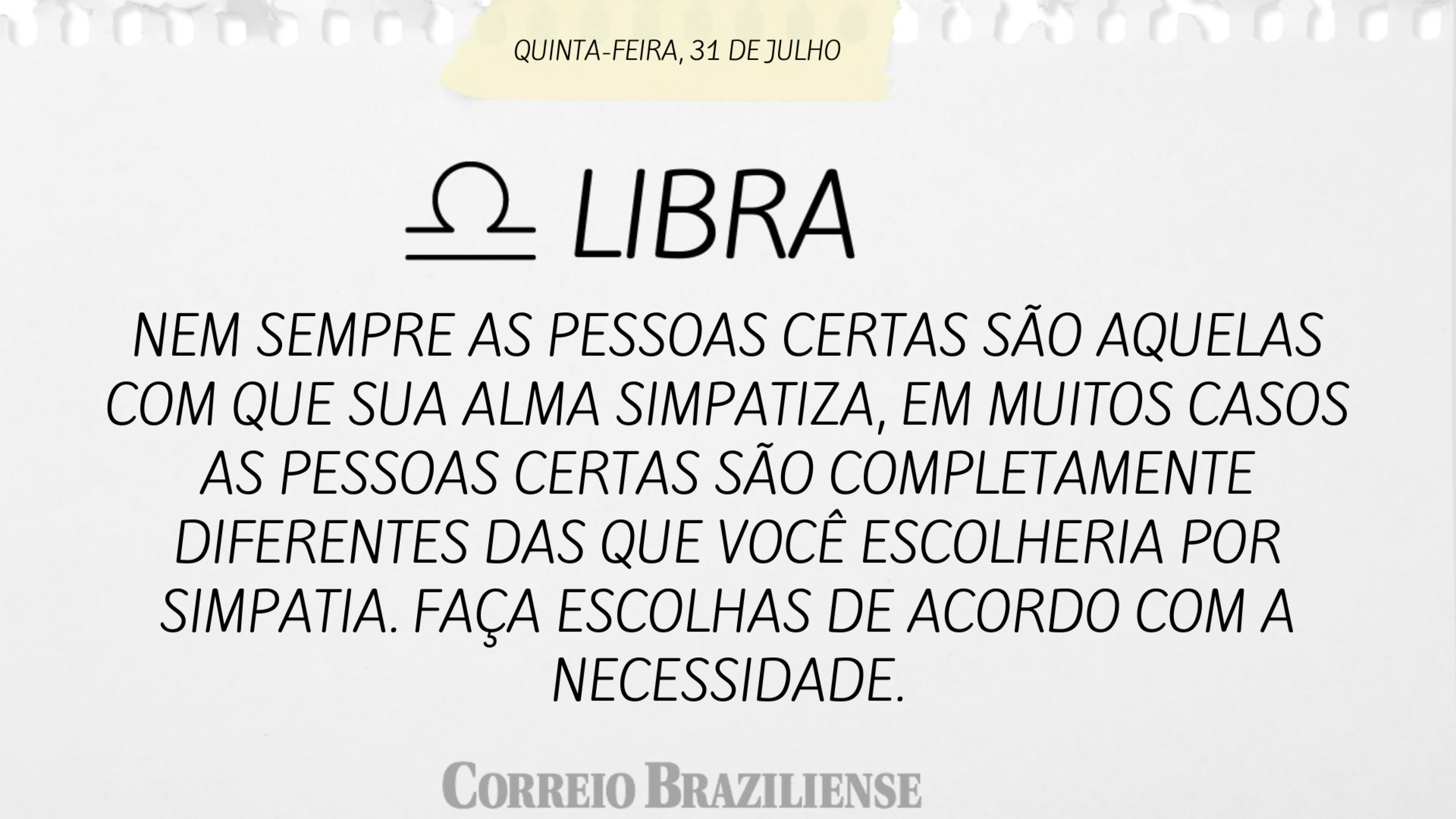 Confira o horóscopo desta quinta