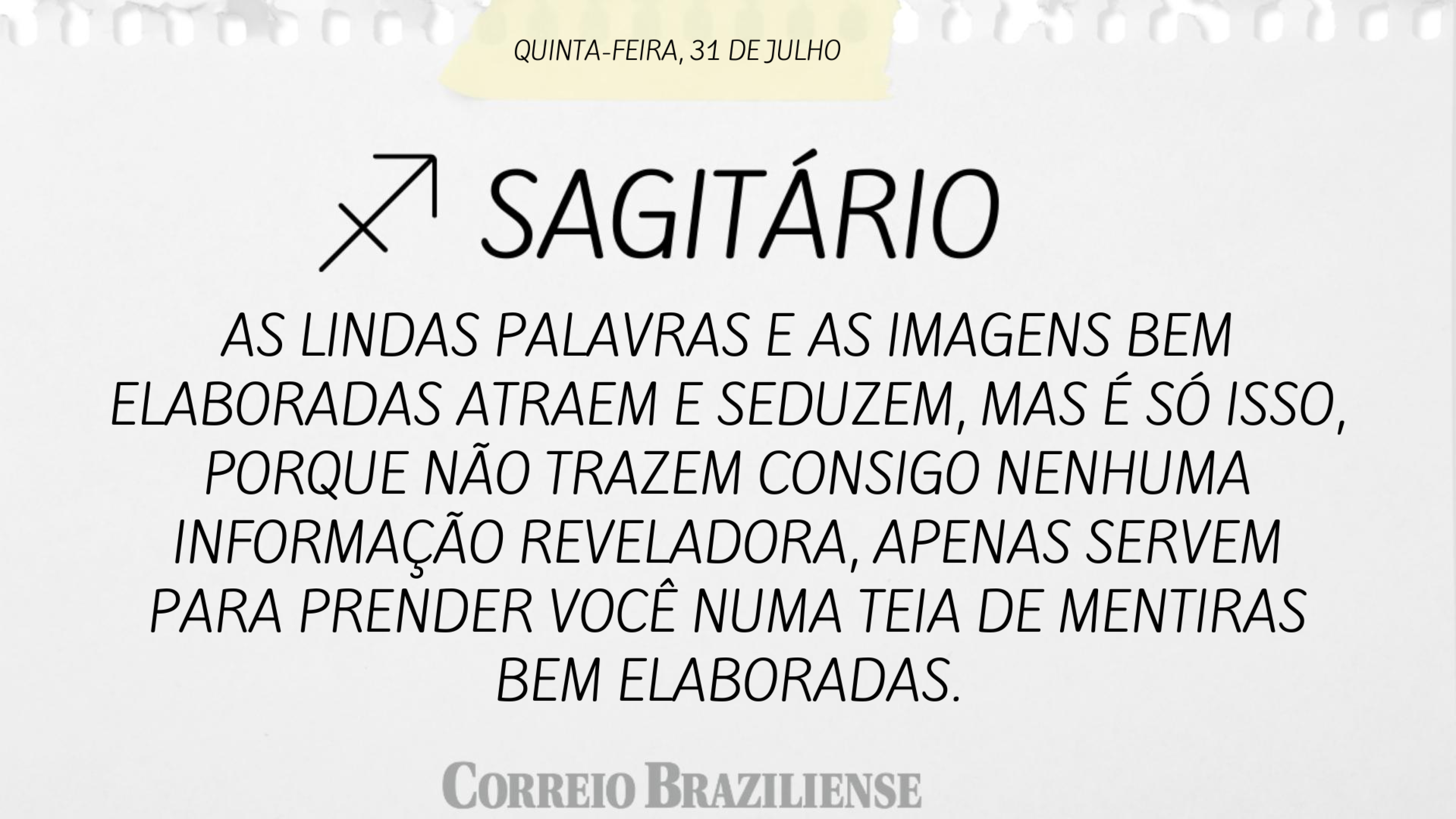 Confira o horóscopo desta quinta