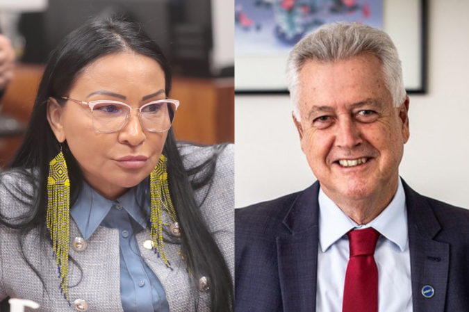A deputada Silvia Waiãpi (PL-AP) é uma das parlamentares que perdem a cadeira; já o ex-governador Rodrigo Rollemberg (PSB-DF) vai assumir uma vaga -  (crédito: Bruno Spada/Câmara e Gabriel Lemes/MDIC)
