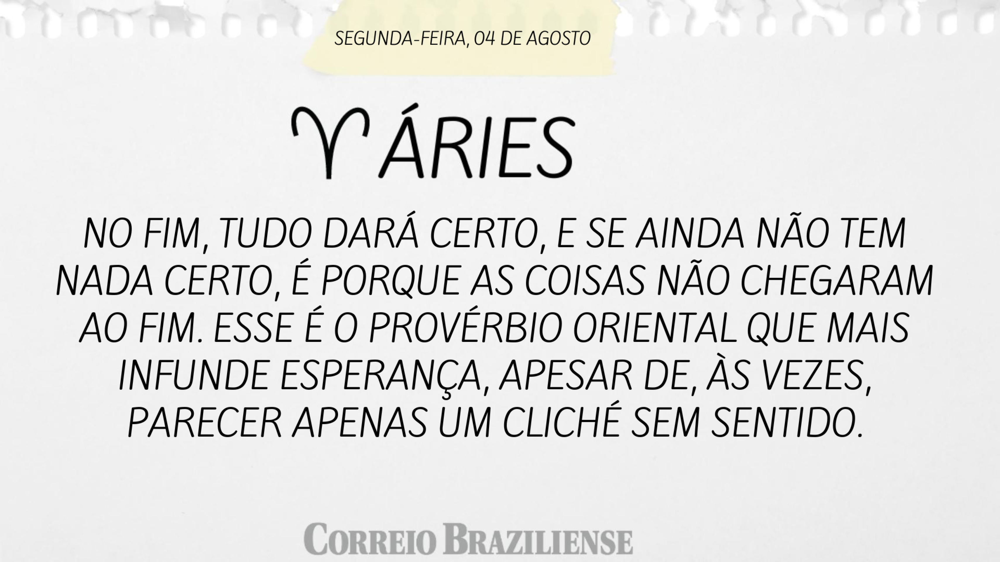 Hor&oacute;scopo desta segunda