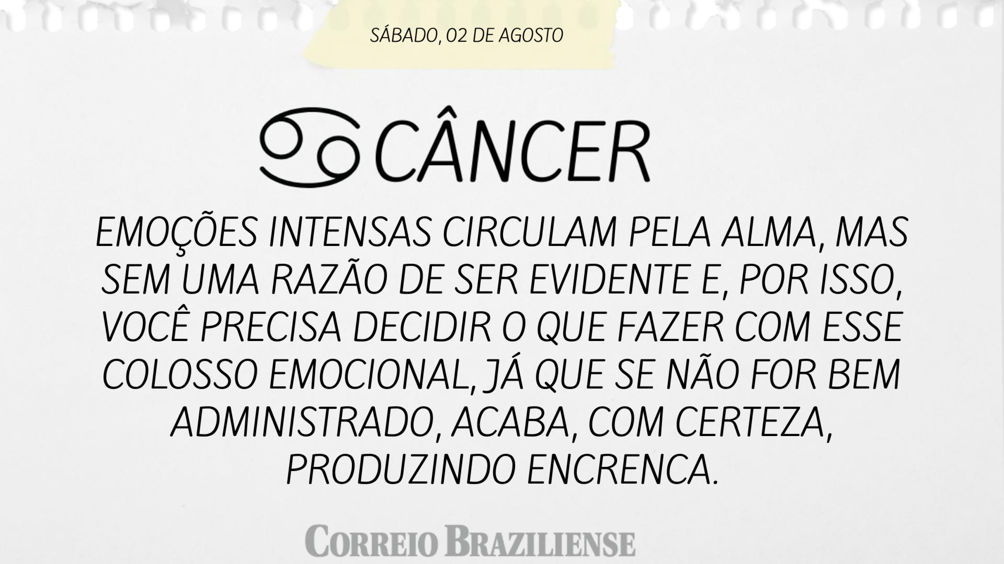 Confira o horóscopo deste sábado