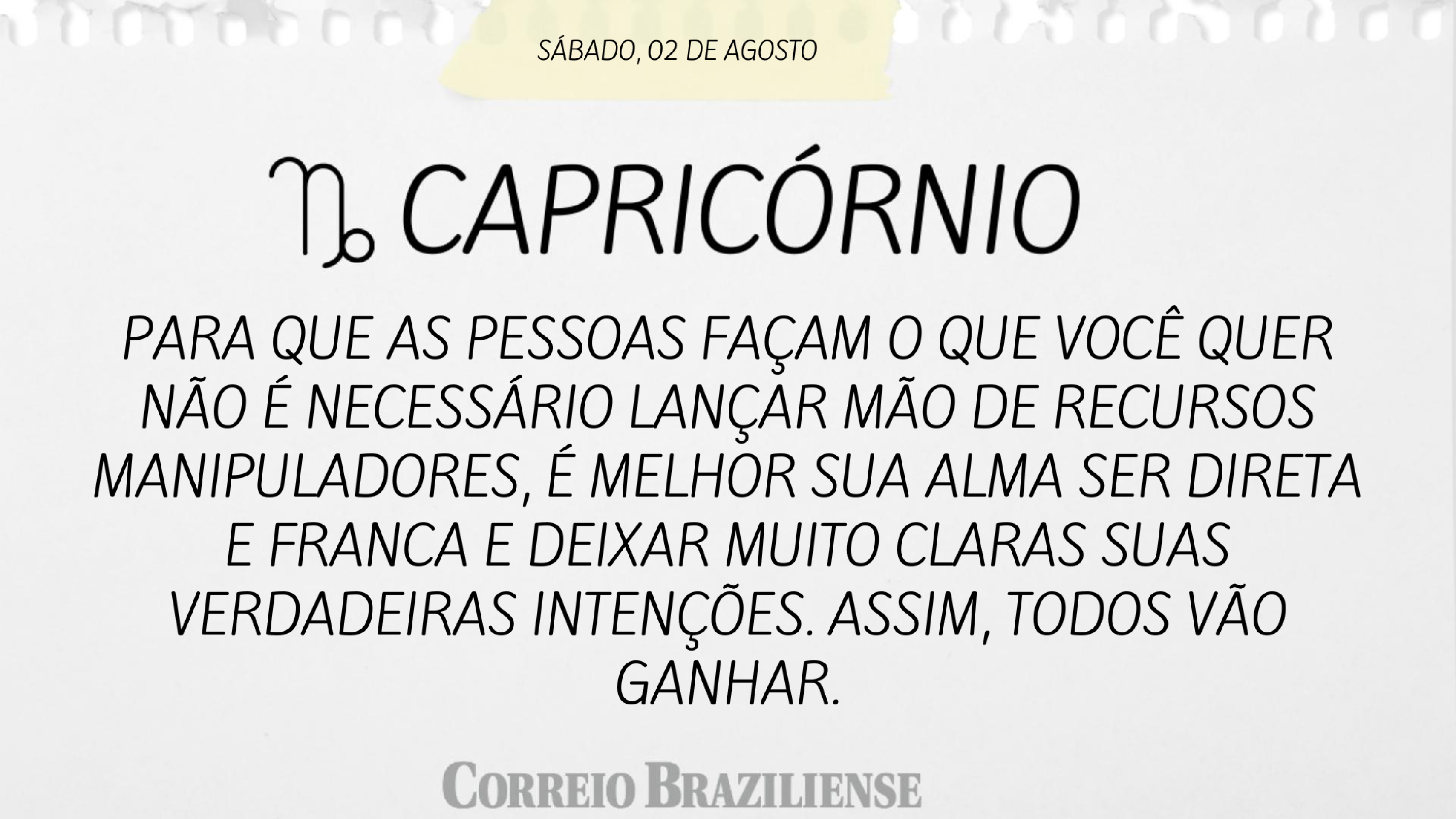 Confira o horóscopo deste sábado