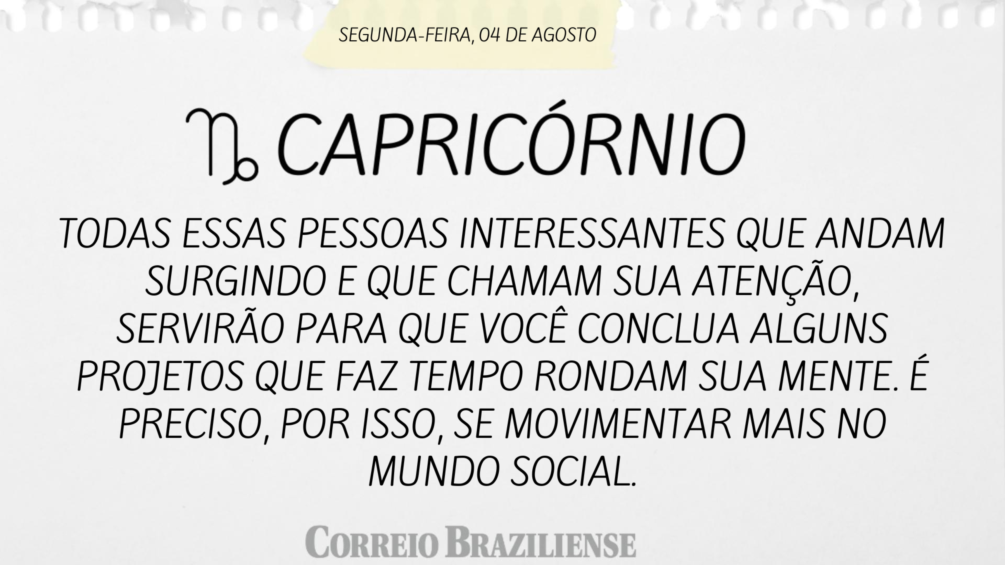 Hor&oacute;scopo desta segunda