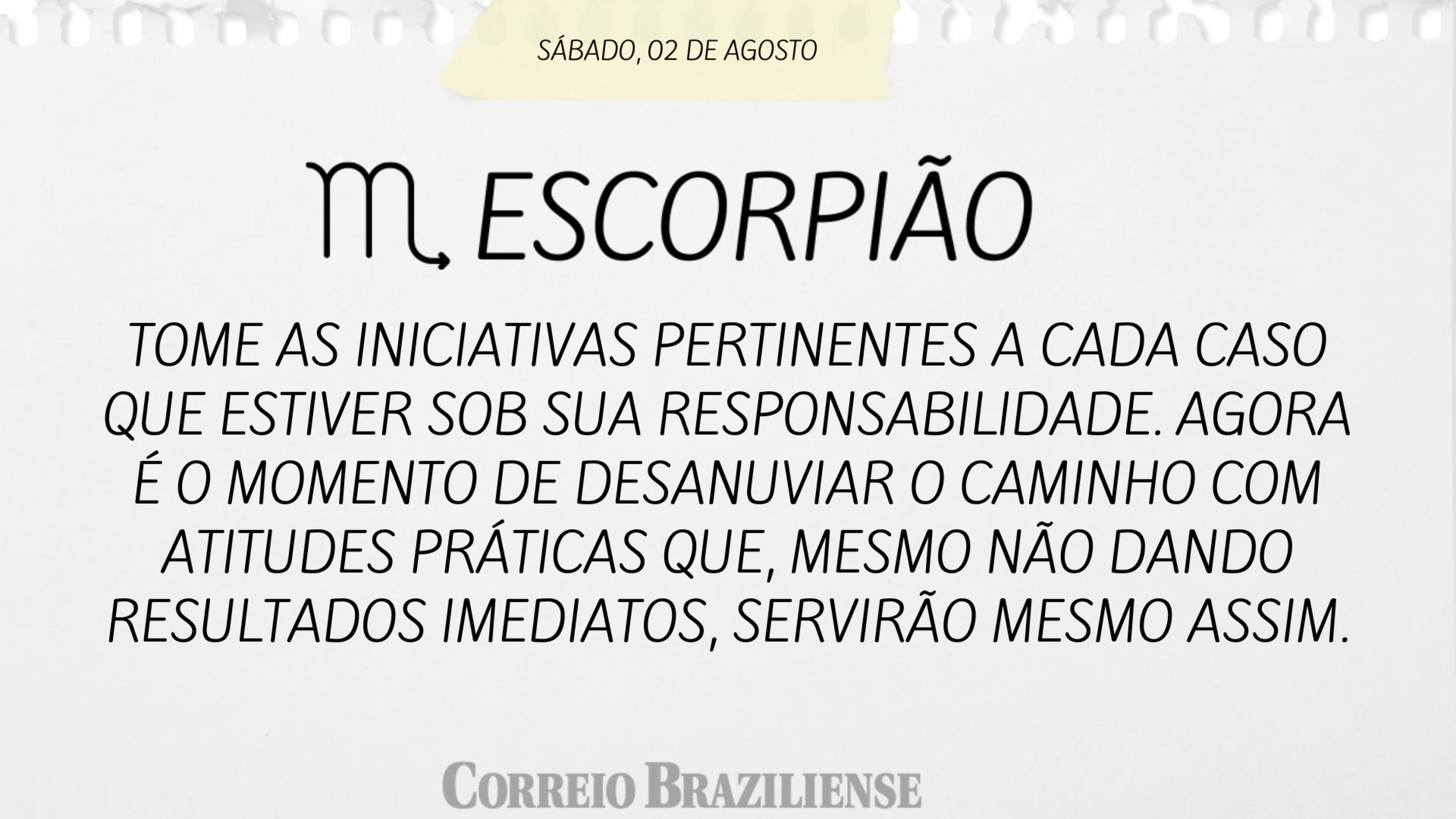 Confira o horóscopo deste sábado