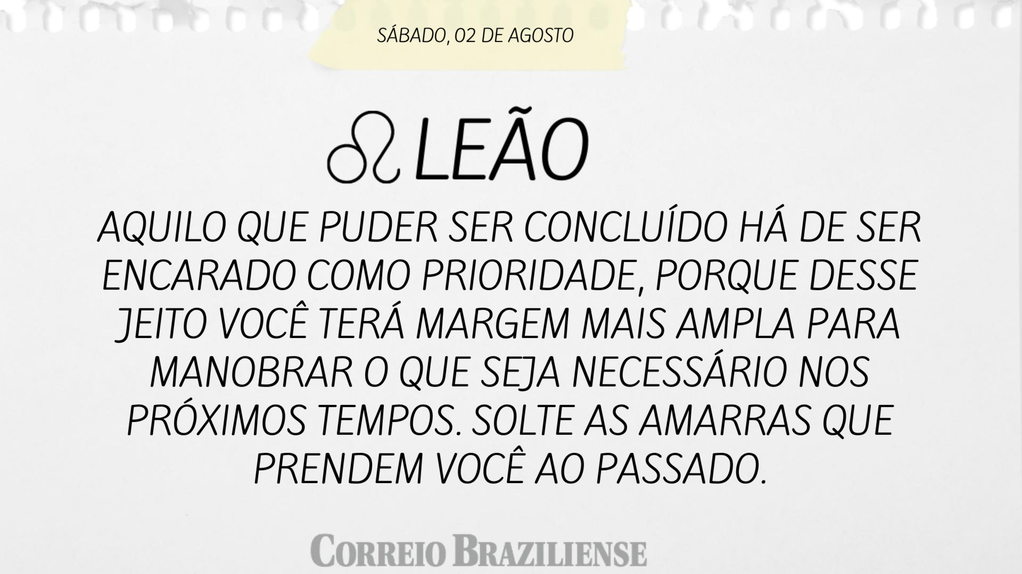 Confira o horóscopo deste sábado