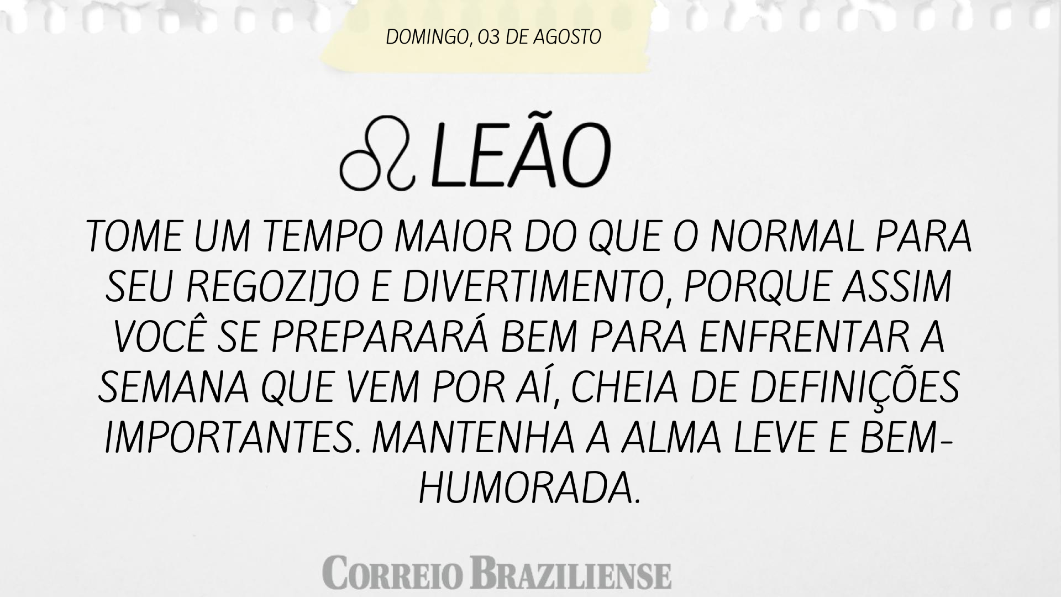 Confira o horóscopo deste domingo