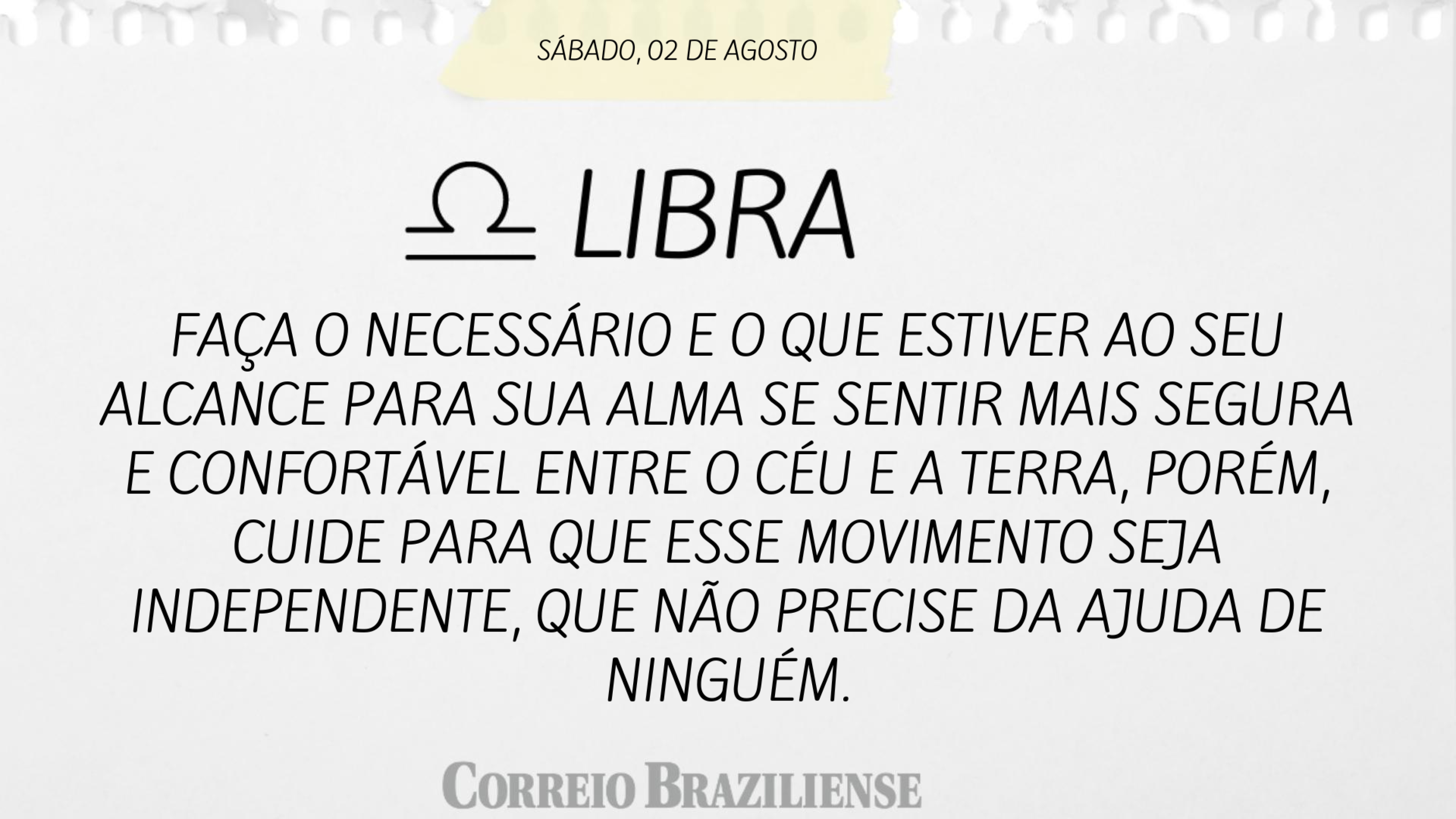 Confira o horóscopo deste sábado