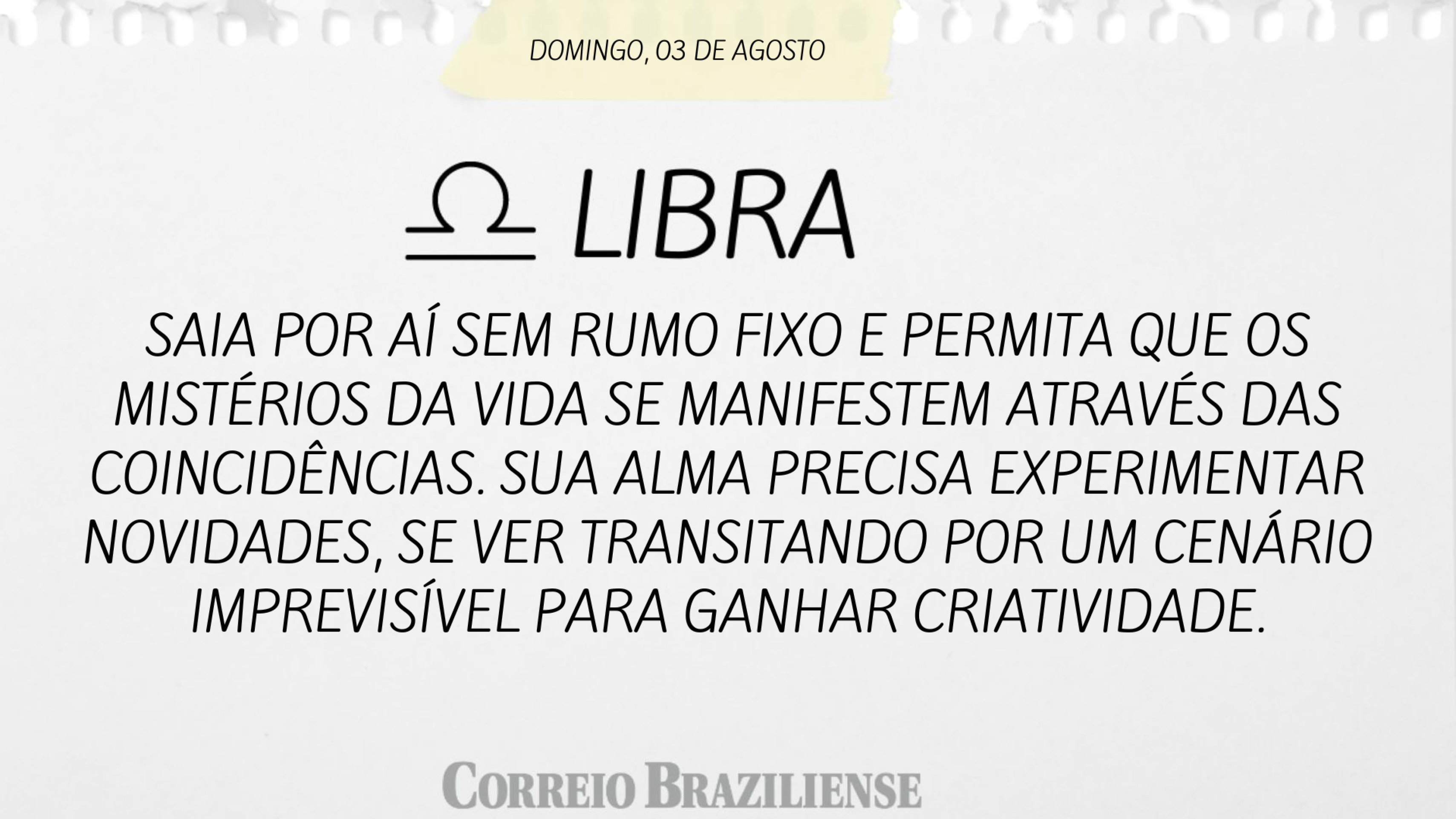 Confira o horóscopo deste domingo
