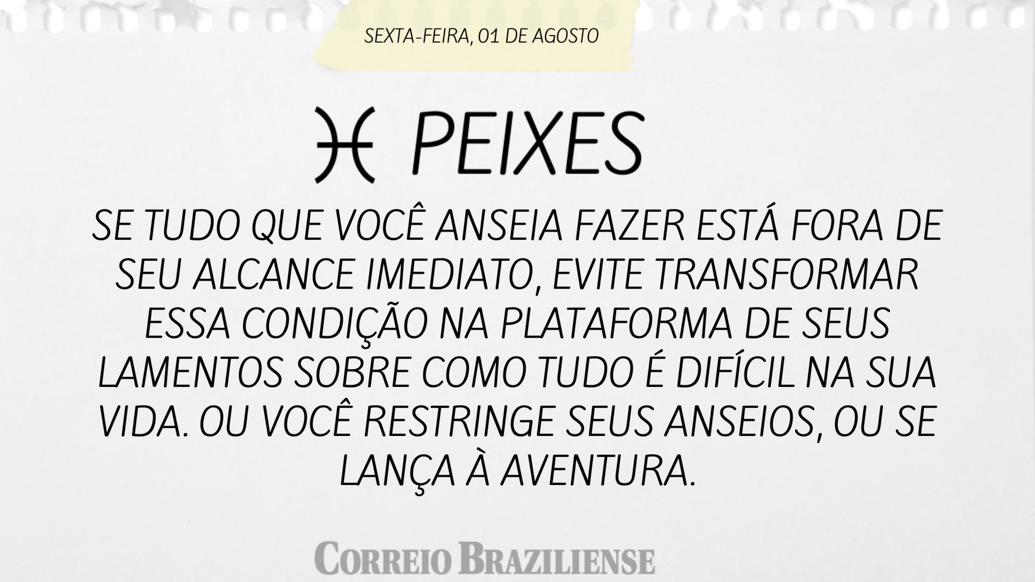Confira o horóscopo desta sexta