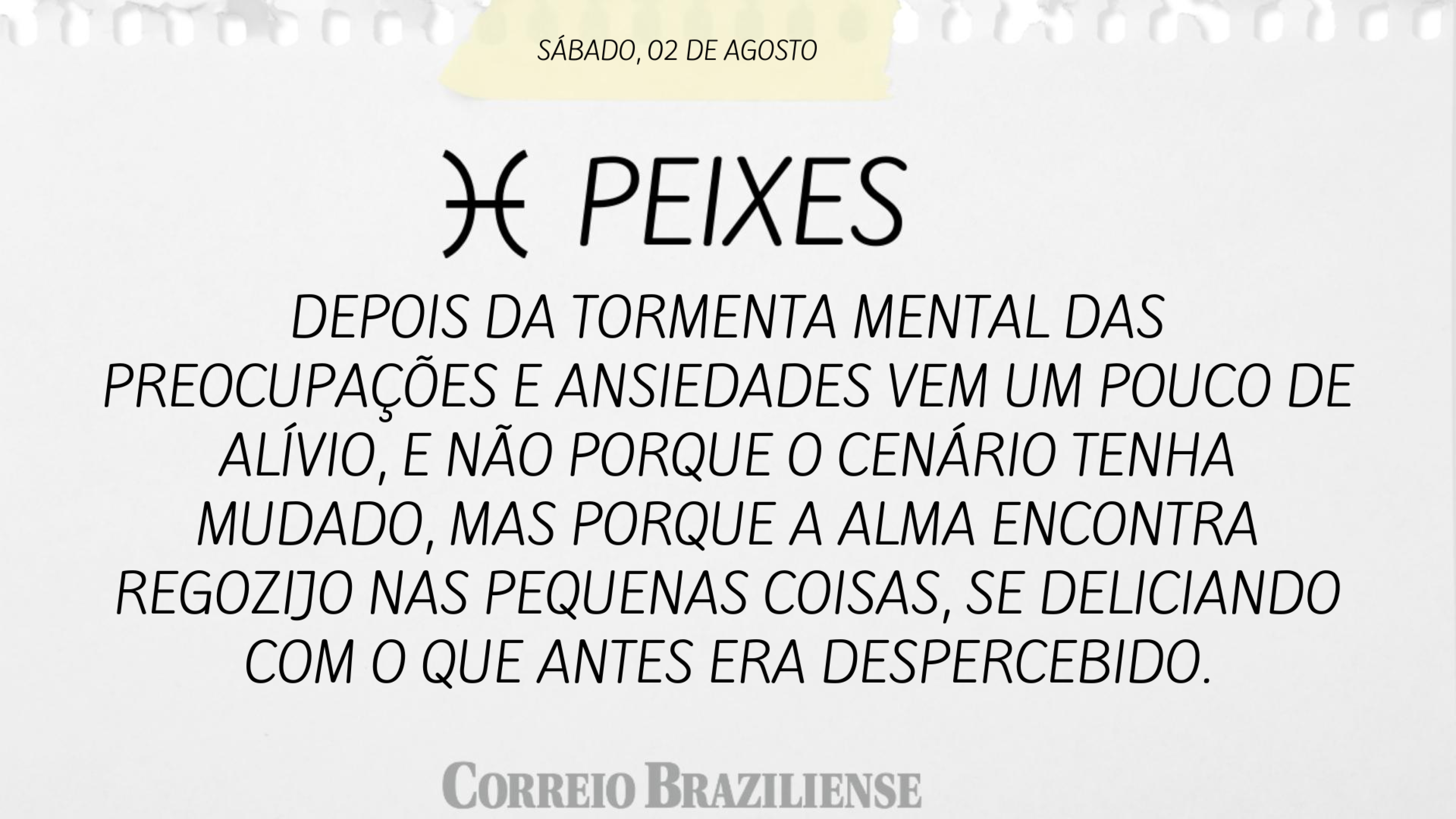 Confira o horóscopo deste sábado
