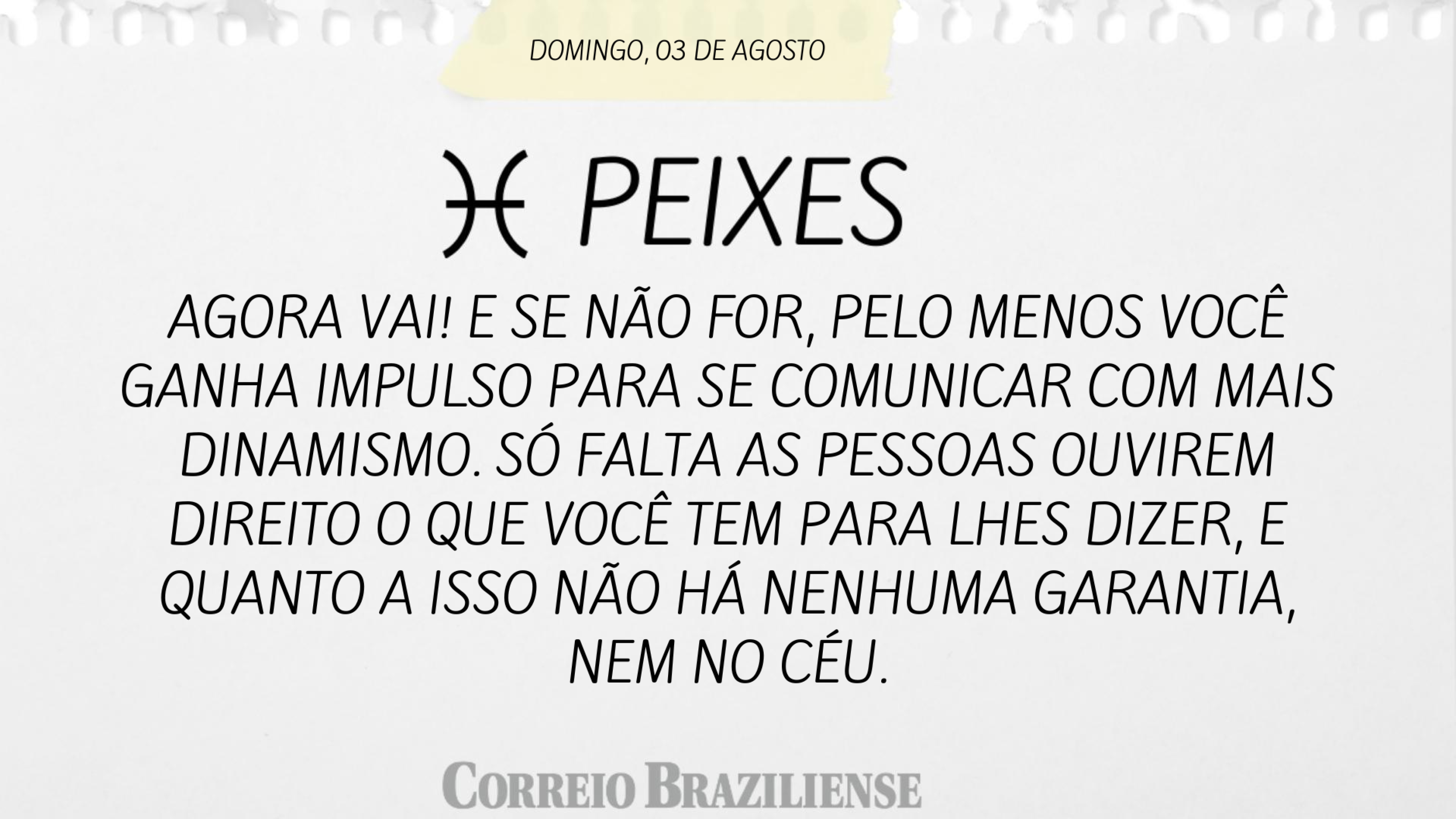 Confira o horóscopo deste domingo