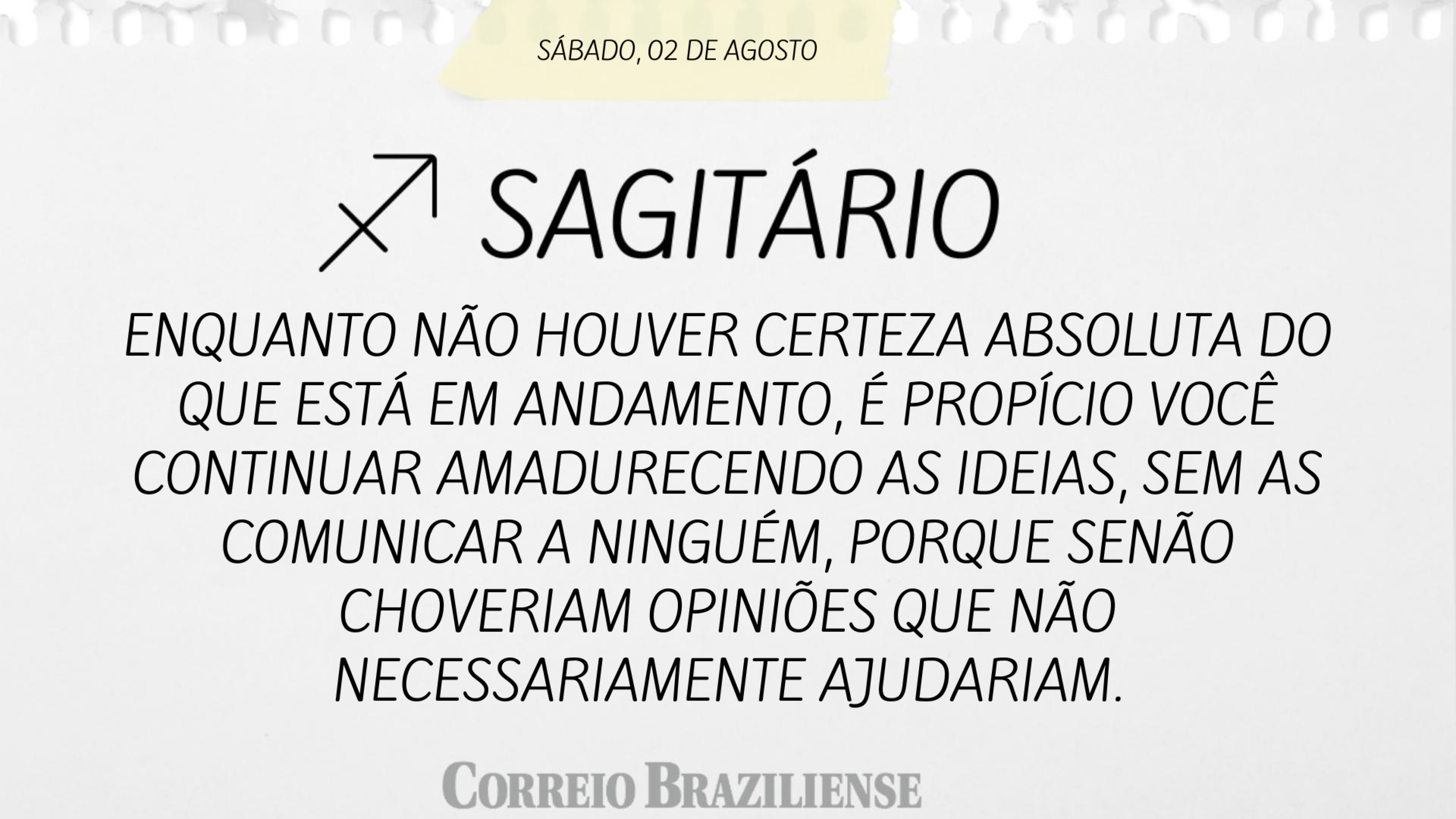 Confira o horóscopo deste sábado