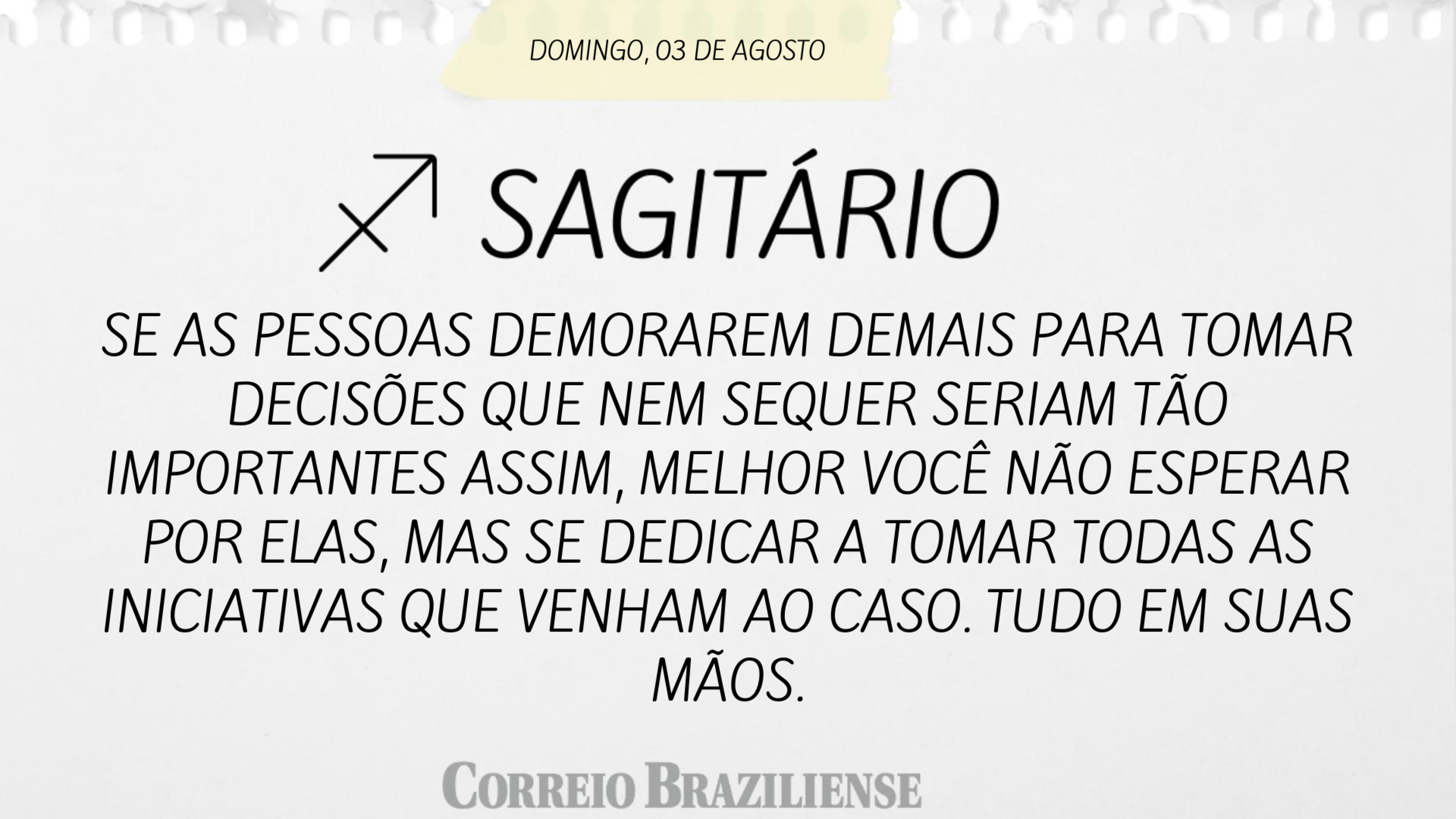 Confira o horóscopo deste domingo