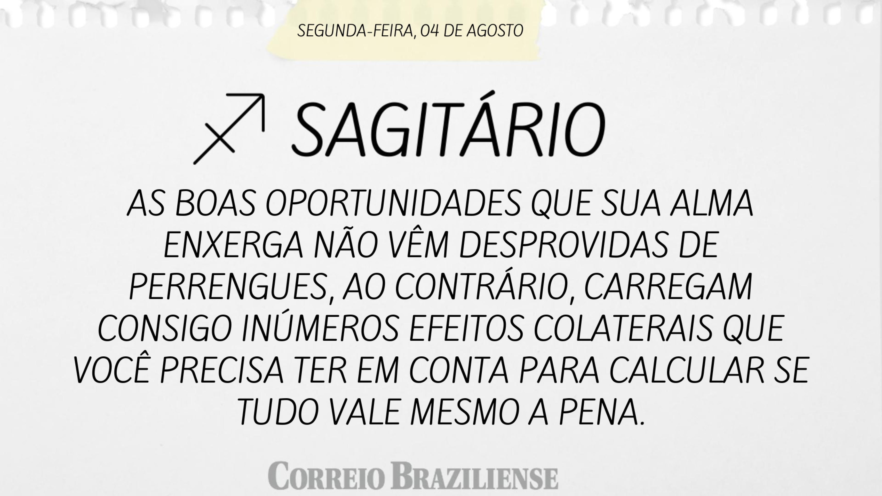 Hor&oacute;scopo desta segunda