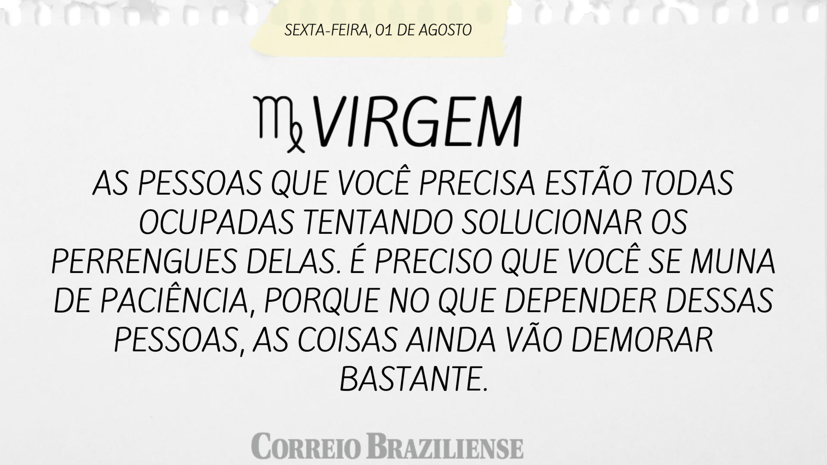 Confira o horÃ³scopo desta sexta